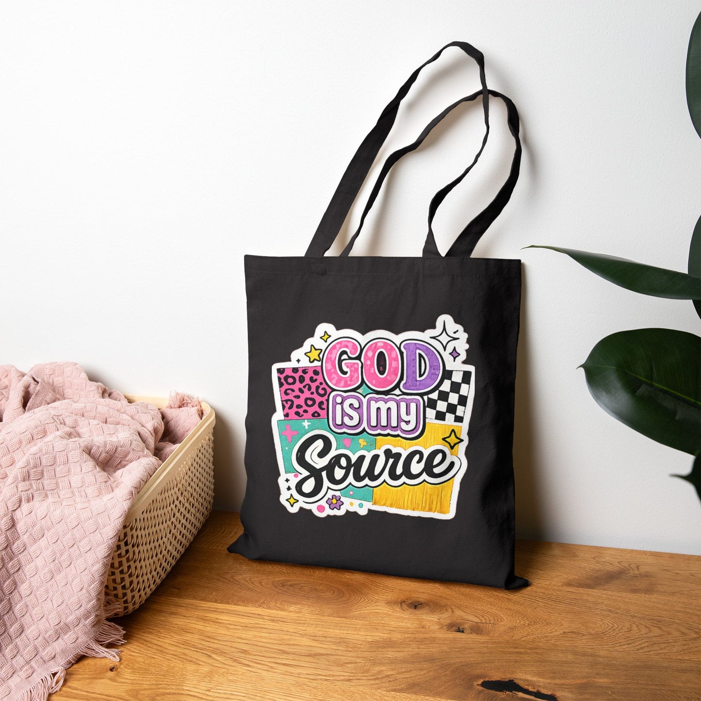 God Is My Source™ Canvas Tote Bag