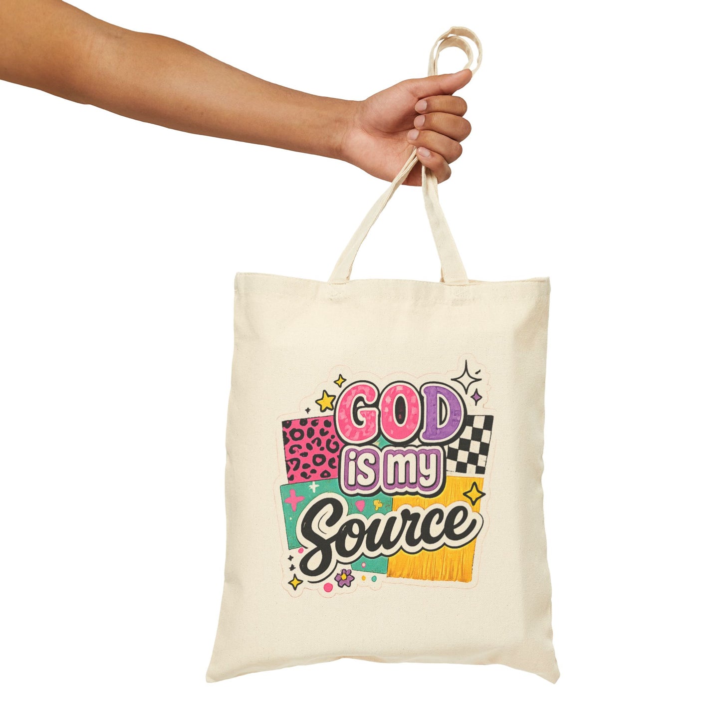 God Is My Source™ Canvas Tote Bag