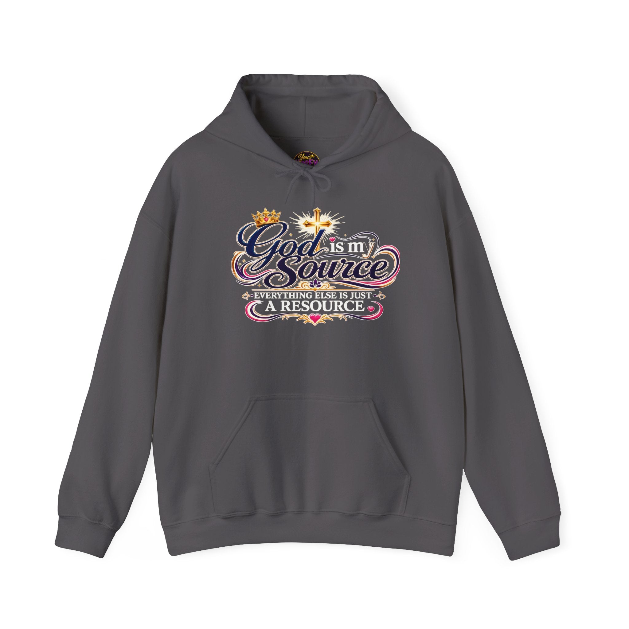 God Is My Source scripture design Hoodie | Christian faith typography