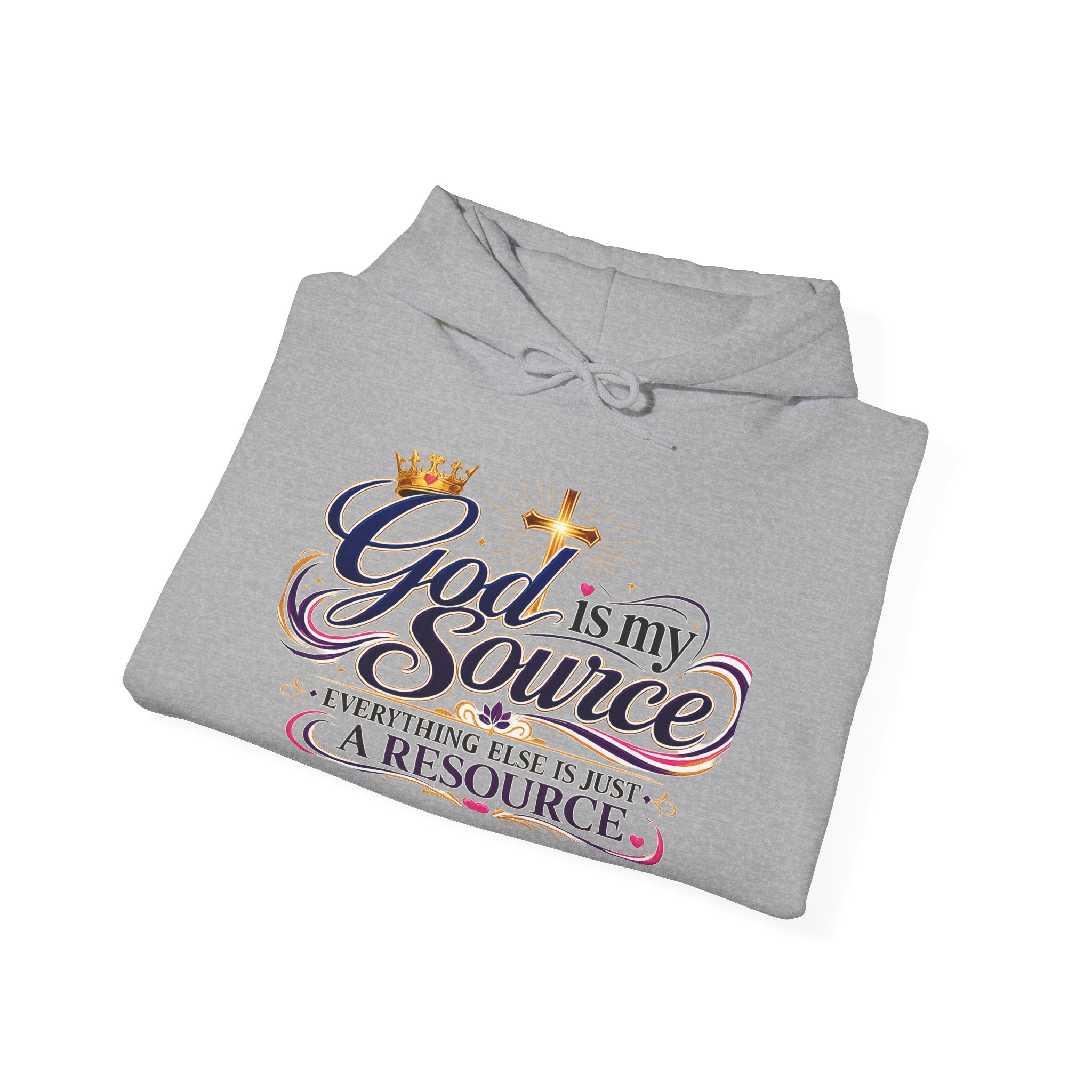 God Is My Source Hoodie | Christian Faith Sweatshirt | Inspirational Pullover