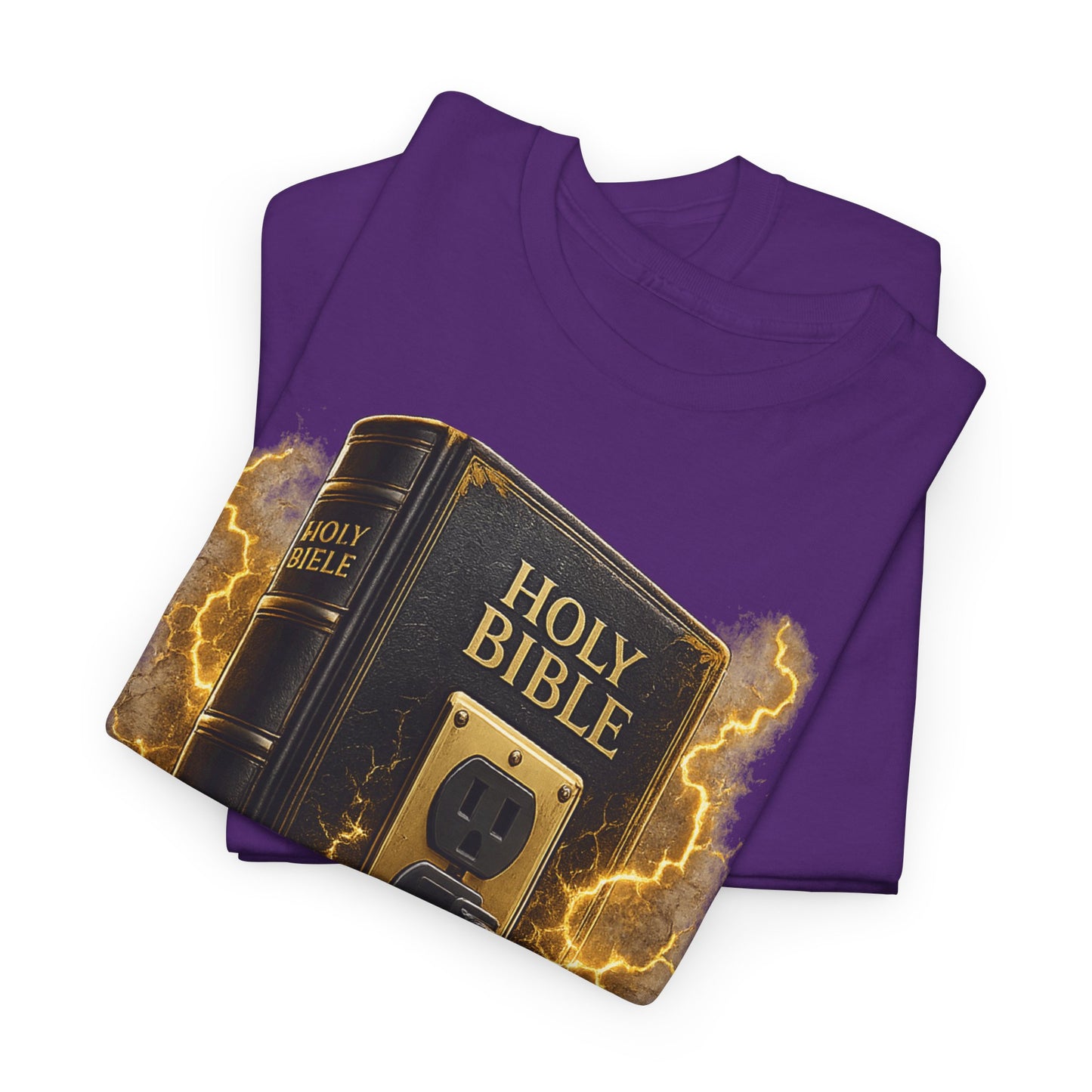 God Is My Source T-Shirt | Holy Bible Power Outlet Christian Tee | Unisex Heavy Cotton Tee