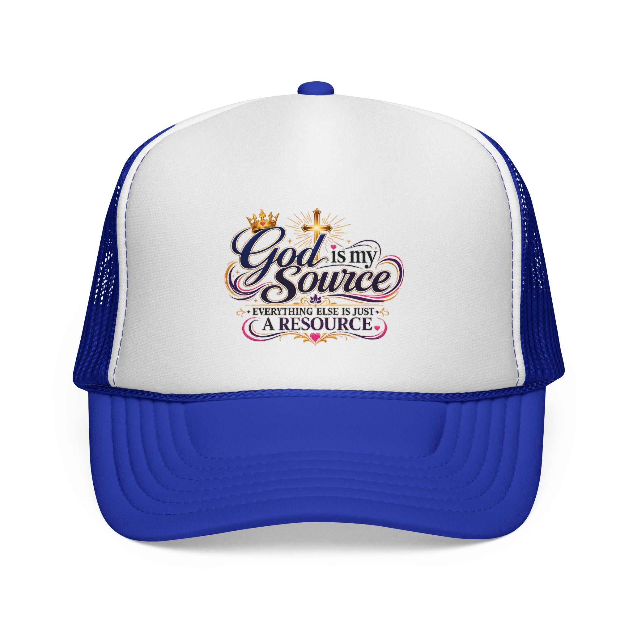 God Is My Source trucker cap | Christian faith design