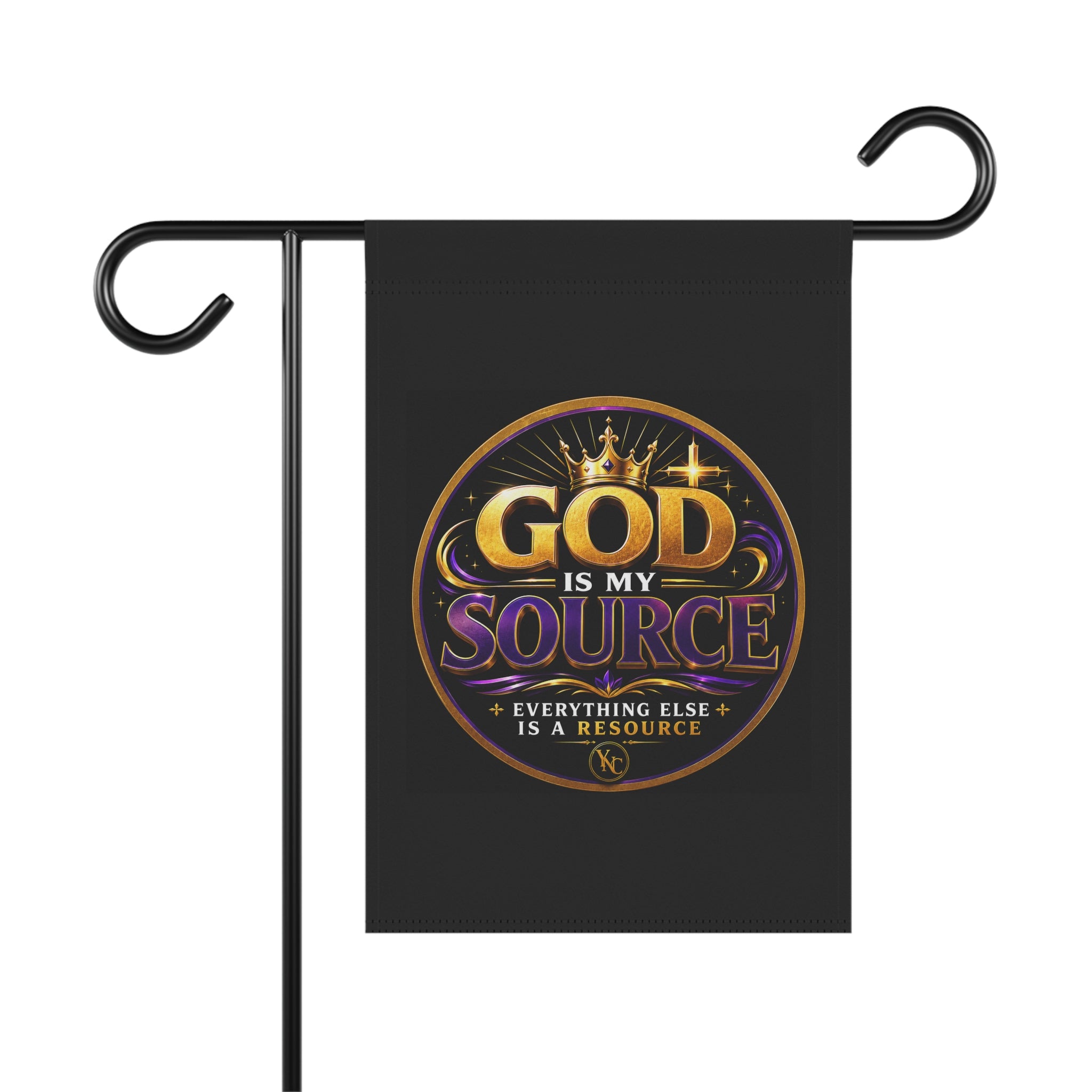 God Is My Source Garden Flag | Christian Yard Banner | Inspirational Outdoor Faith Decor | Double-Sided House Flag