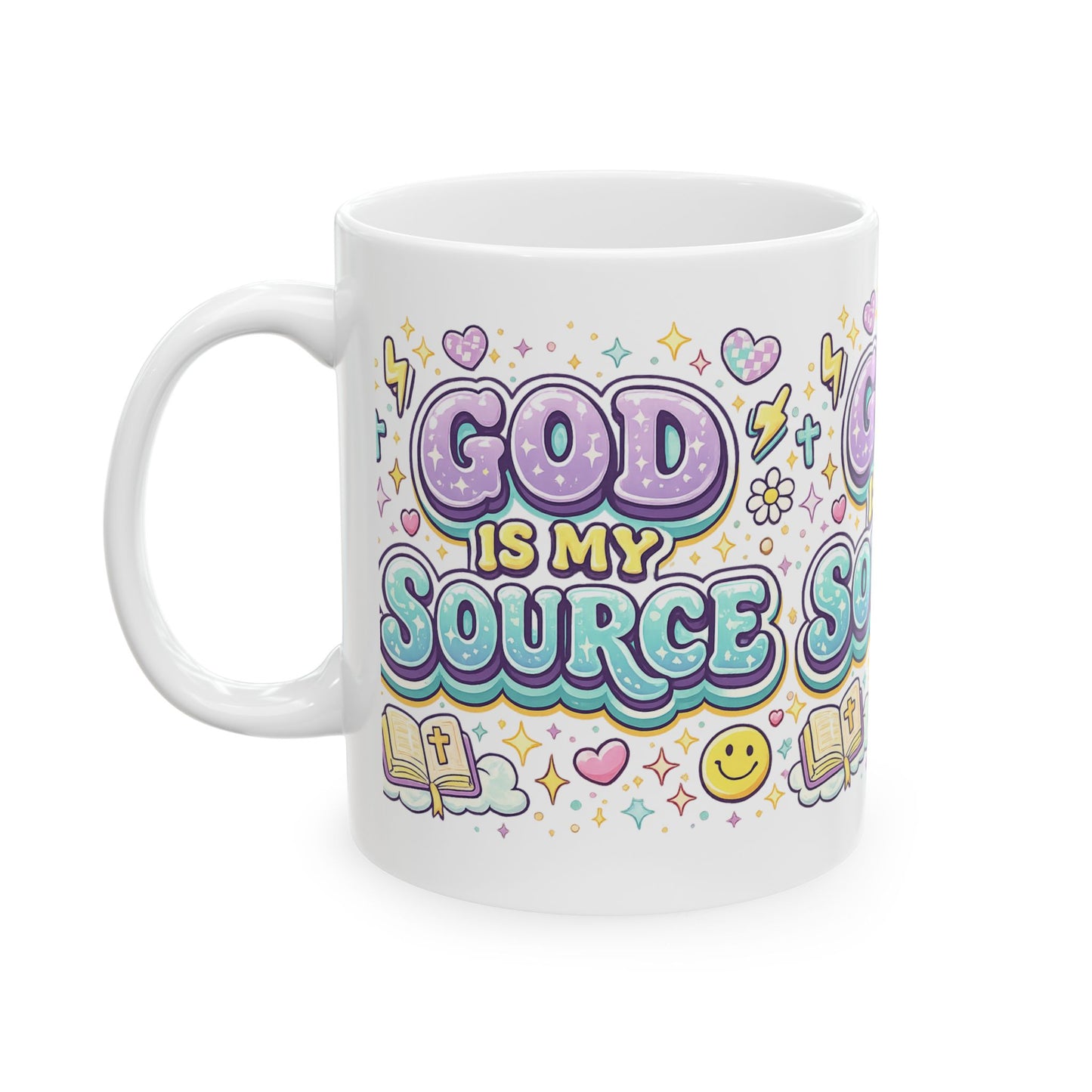 God Is My Source™ Coffee Mug | Inspirational Christian Mug | Faith-Based Gift | Scripture-Inspired Declaration Mug