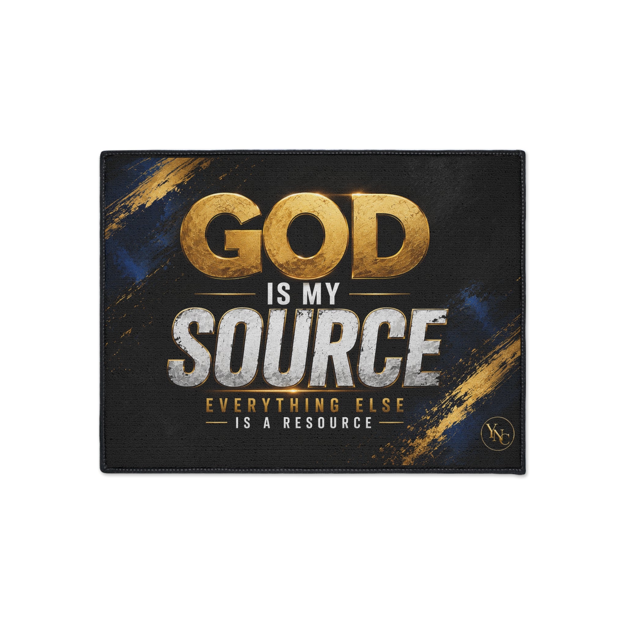 God Is My Source Christian Floor Mat | Faith-Inspired Entryway Rug | Inspirational Prayer Room Doormat | Christian Home Decor