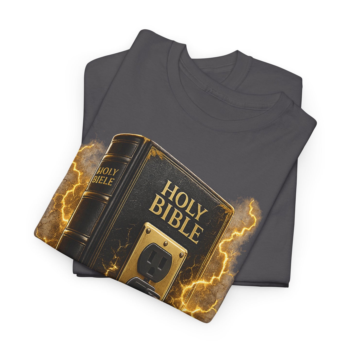 God Is My Source T-Shirt | Holy Bible Power Outlet Christian Tee | Unisex Heavy Cotton Tee