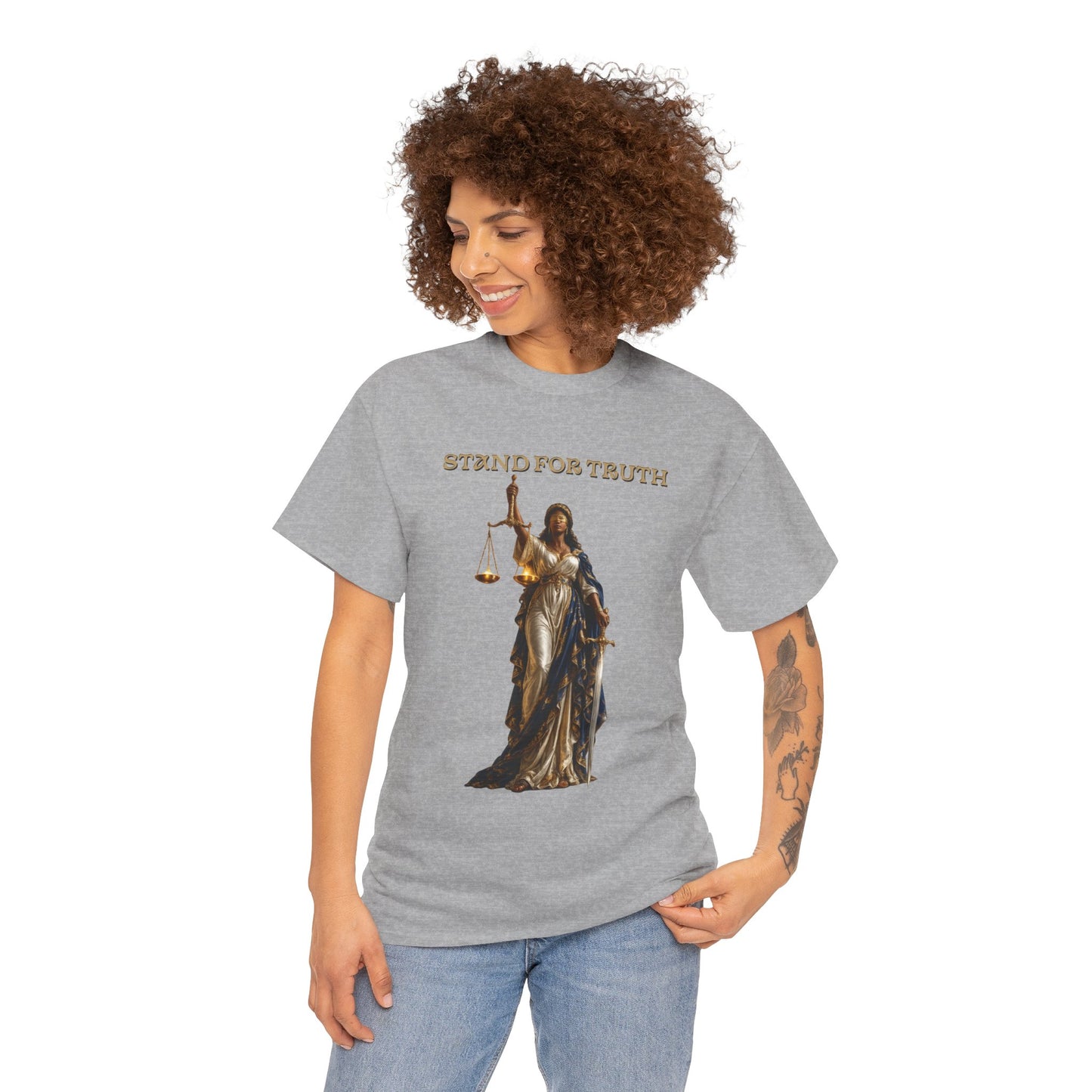 Lady of Justice T-Shirt | Justice Is Truth in Action™ | Scales of Justice Graphic Tee