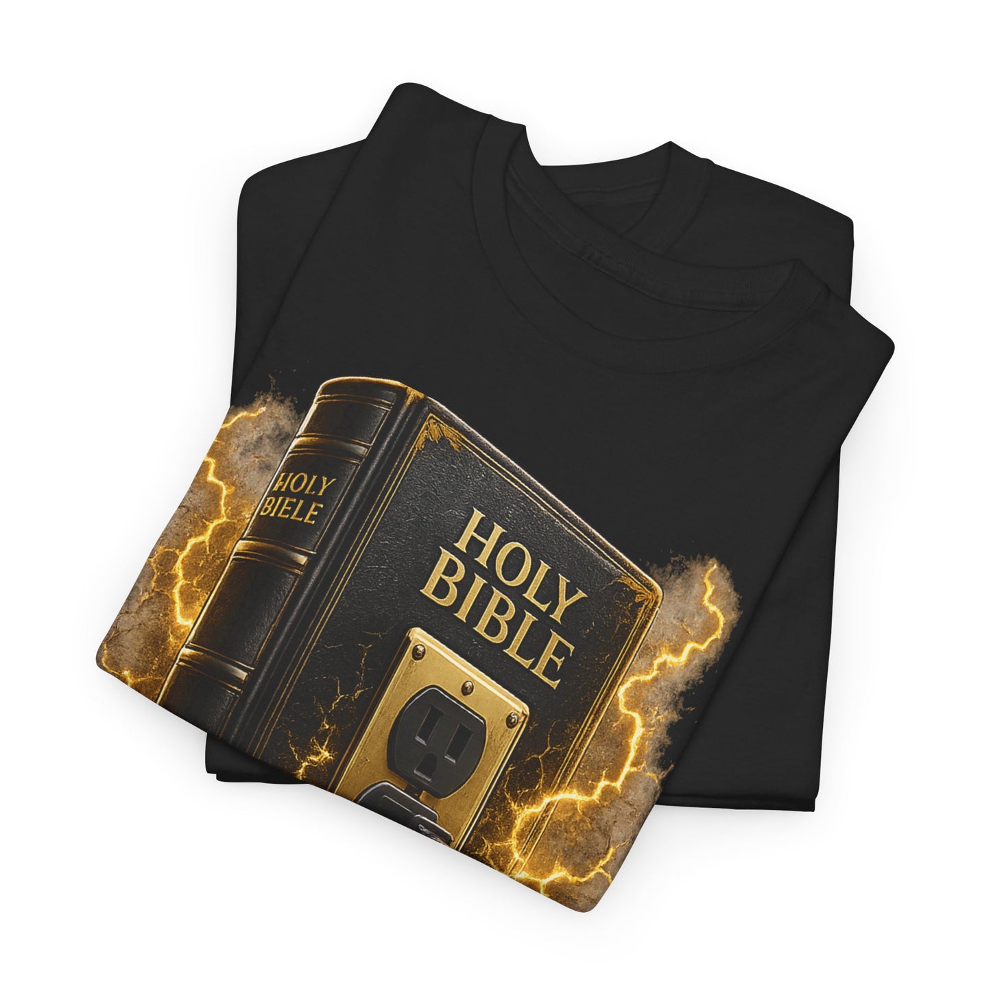God Is My Source T-Shirt | Holy Bible Power Outlet Christian Tee | Unisex Heavy Cotton Tee