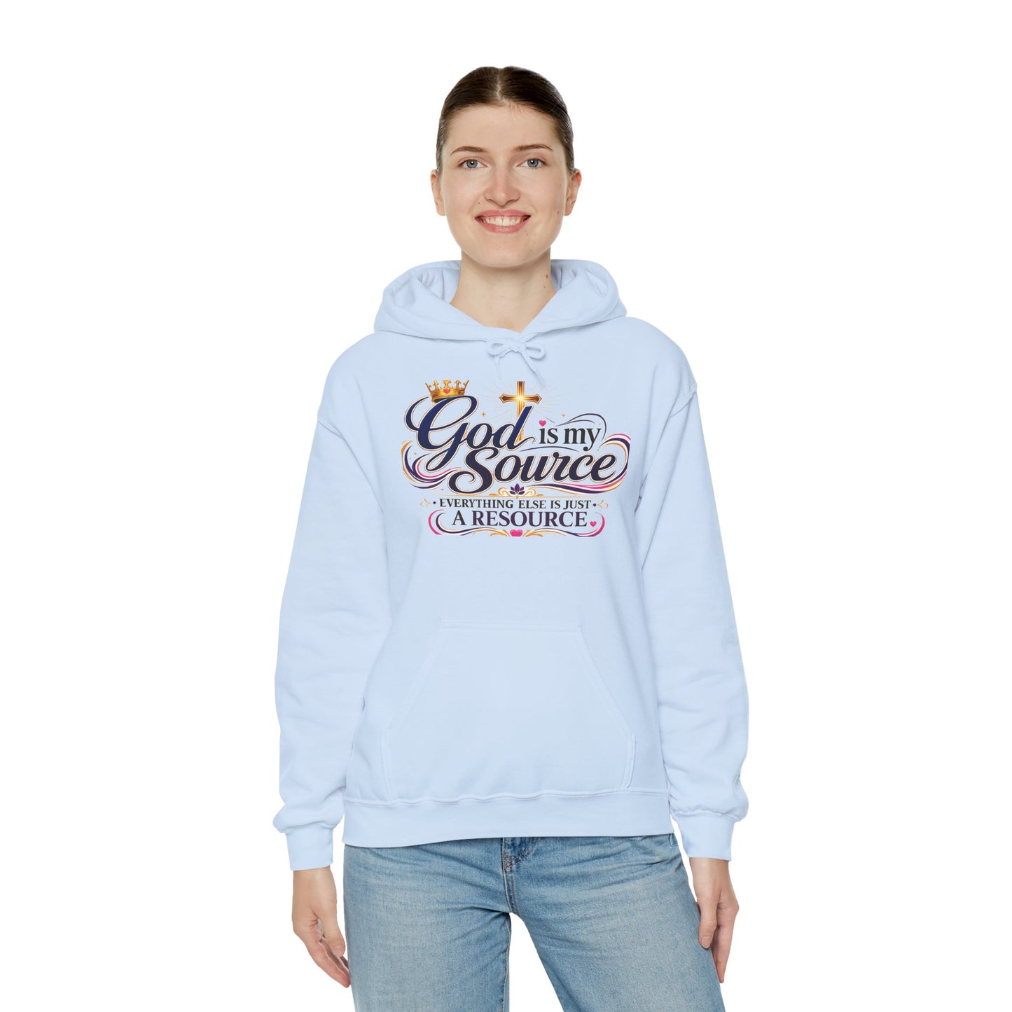 God Is My Source Hoodie | Christian Faith Sweatshirt | Inspirational Pullover