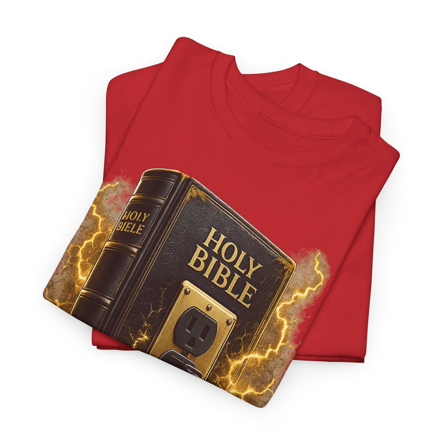 God Is My Source T-Shirt | Holy Bible Power Outlet Christian Tee | Unisex Heavy Cotton Tee