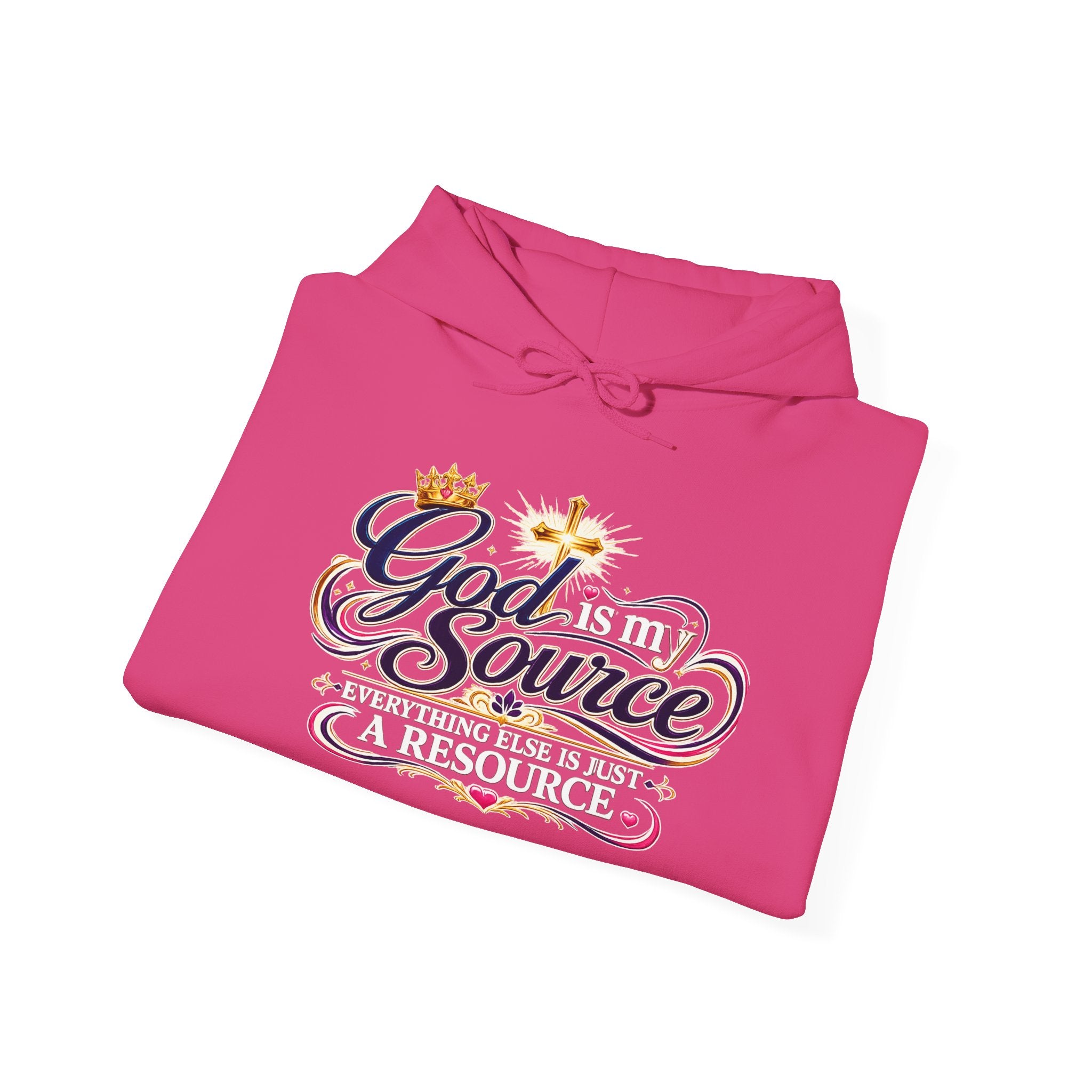 God Is My Source scripture design Hoodie | Christian faith typography