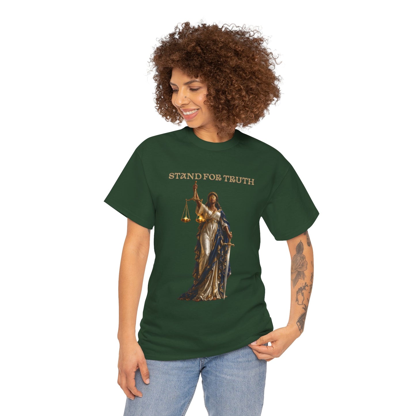 Lady of Justice T-Shirt | Justice Is Truth in Action™ | Scales of Justice Graphic Tee