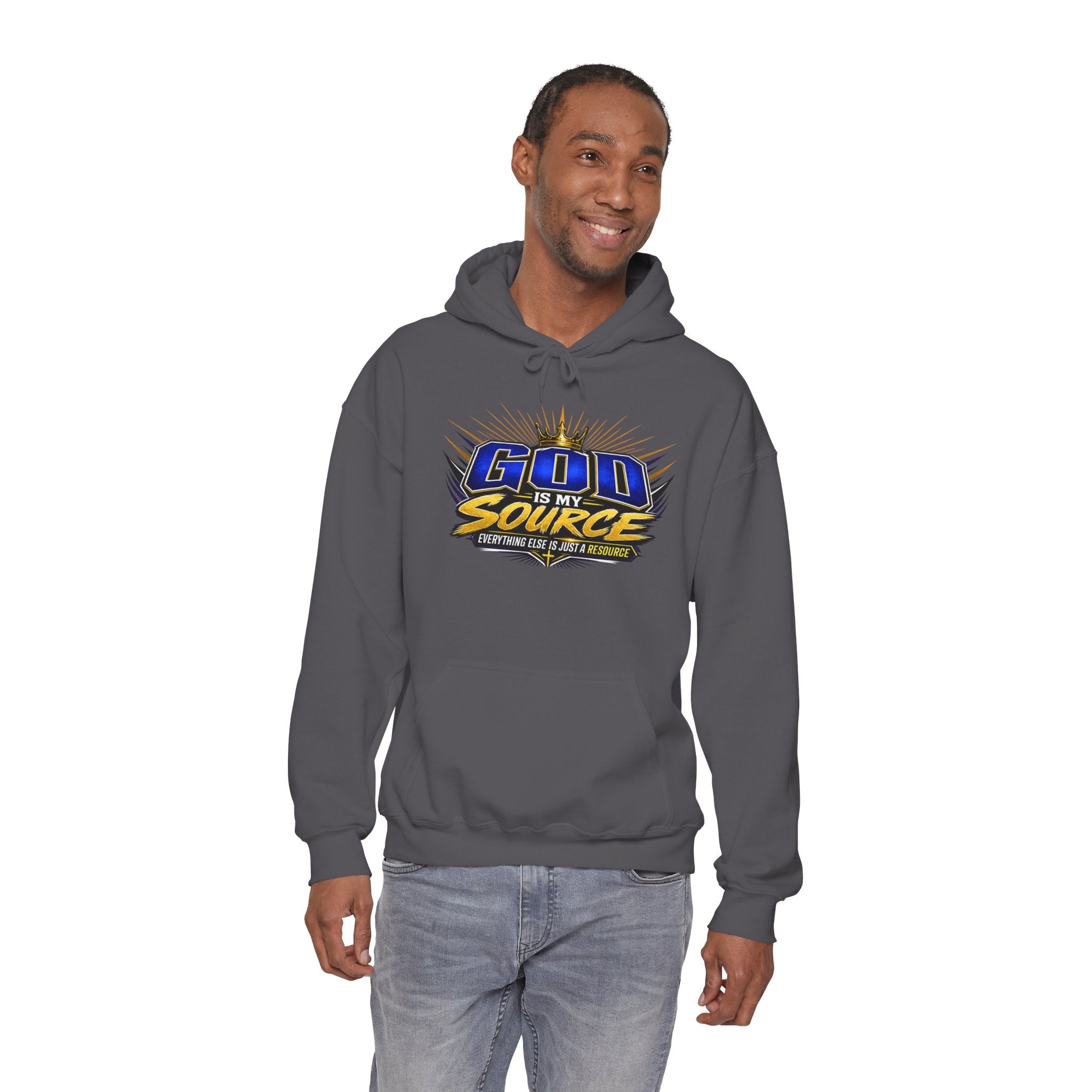 God Is My Source Christian Hoodie | Unisex Graphic Sweatshirt
