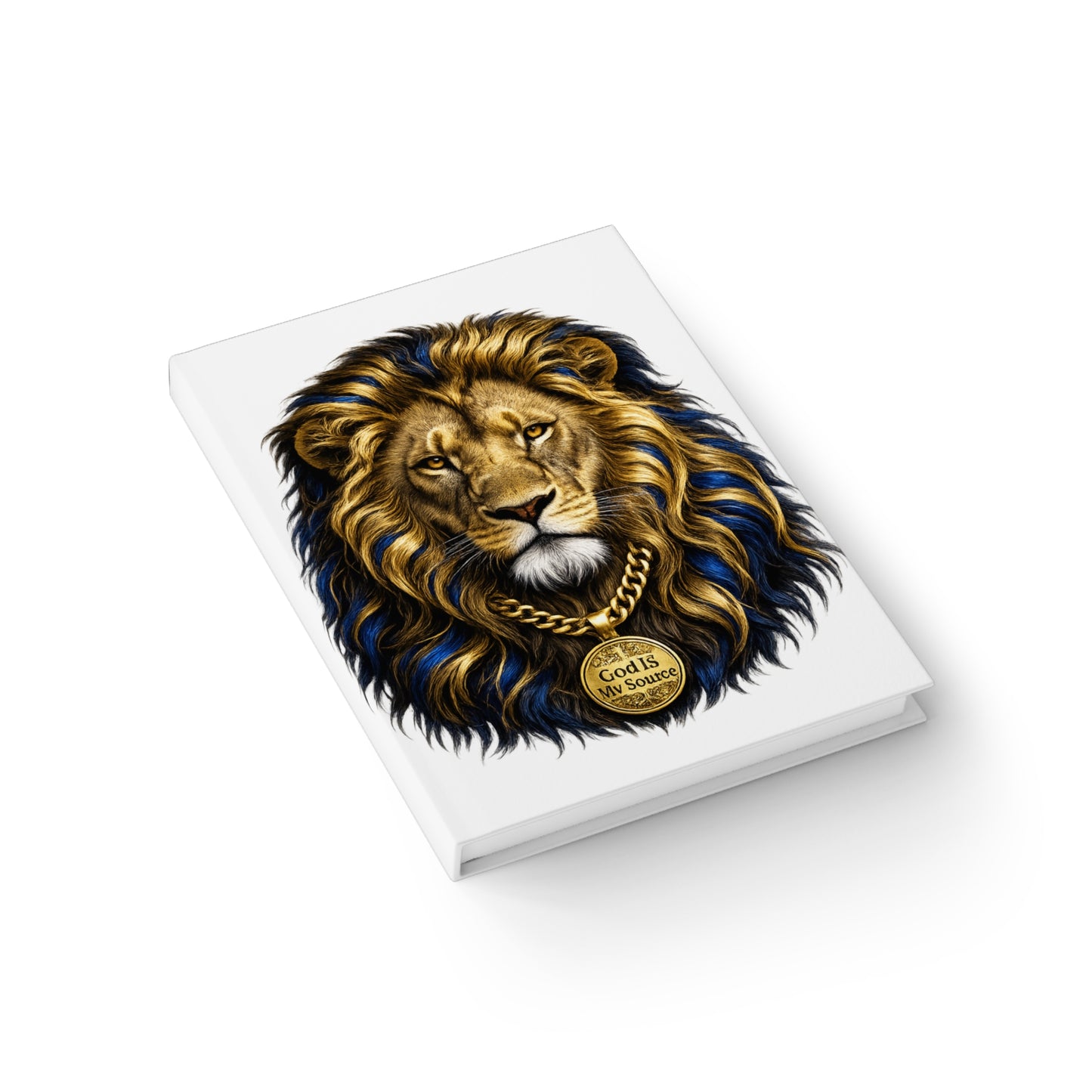 Copy of God Is My Source Lion Journal | Christian Hardcover Notebook | Ruled Line Writing Notebook