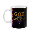 God Is My Source Ceramic Coffee Mug – Philippians 4:19 KJV | Christian Inspirational Gift | 11oz/15oz