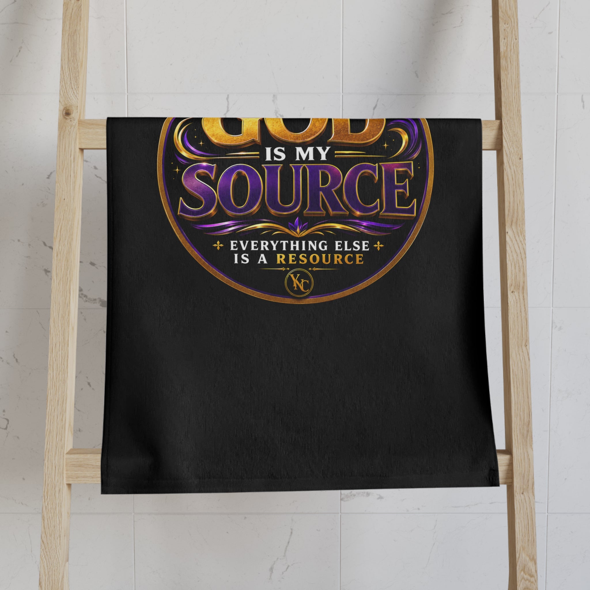 God Is My Source Hand Towel | Christian Faith Decor | Inspirational Home Gift