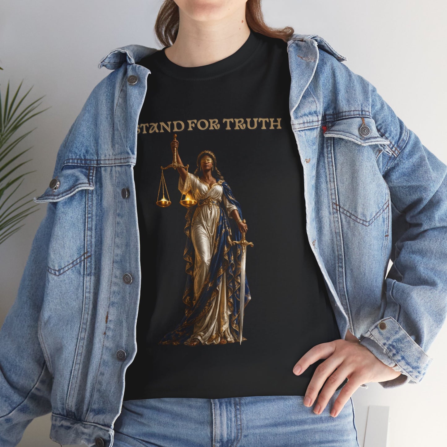 Lady of Justice T-Shirt | Justice Is Truth in Action™ | Scales of Justice Graphic Tee