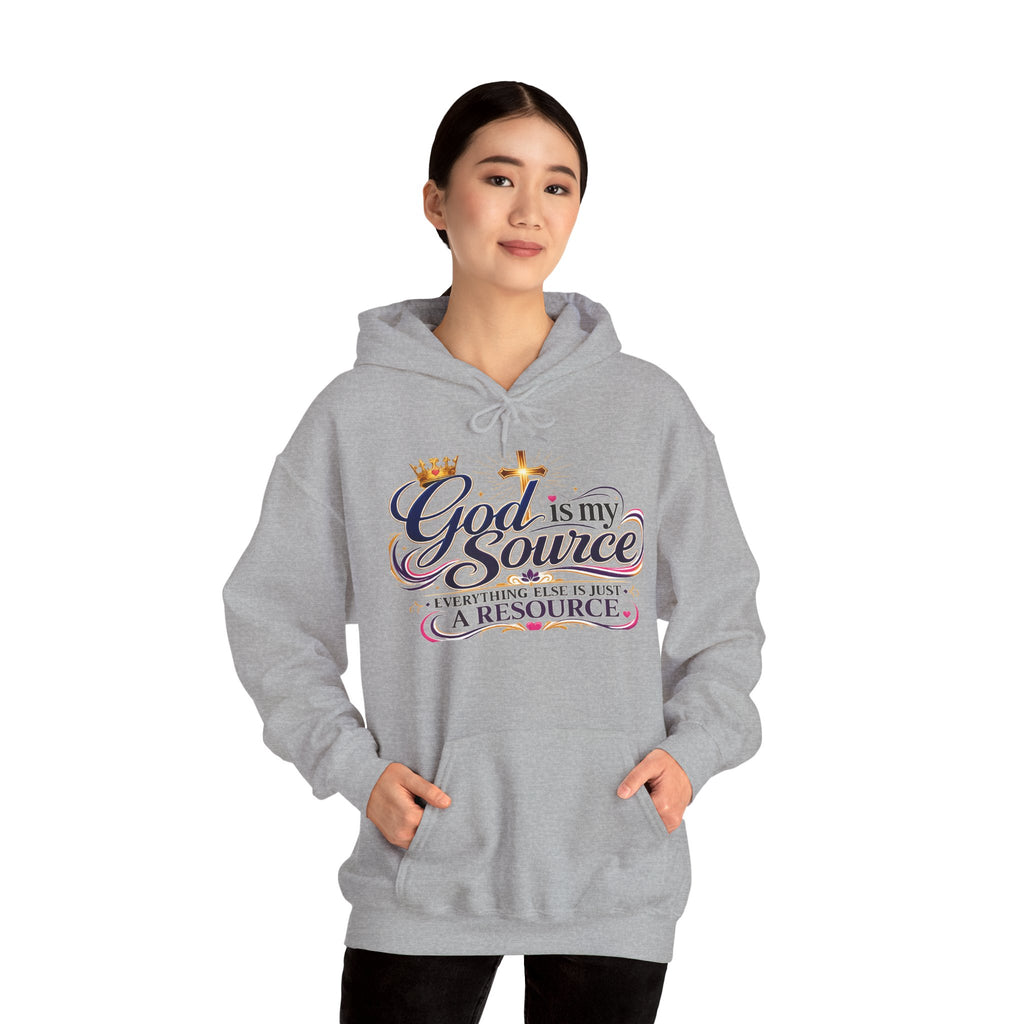 God Is My Source Hoodie | Christian Faith Sweatshirt | Inspirational Pullover