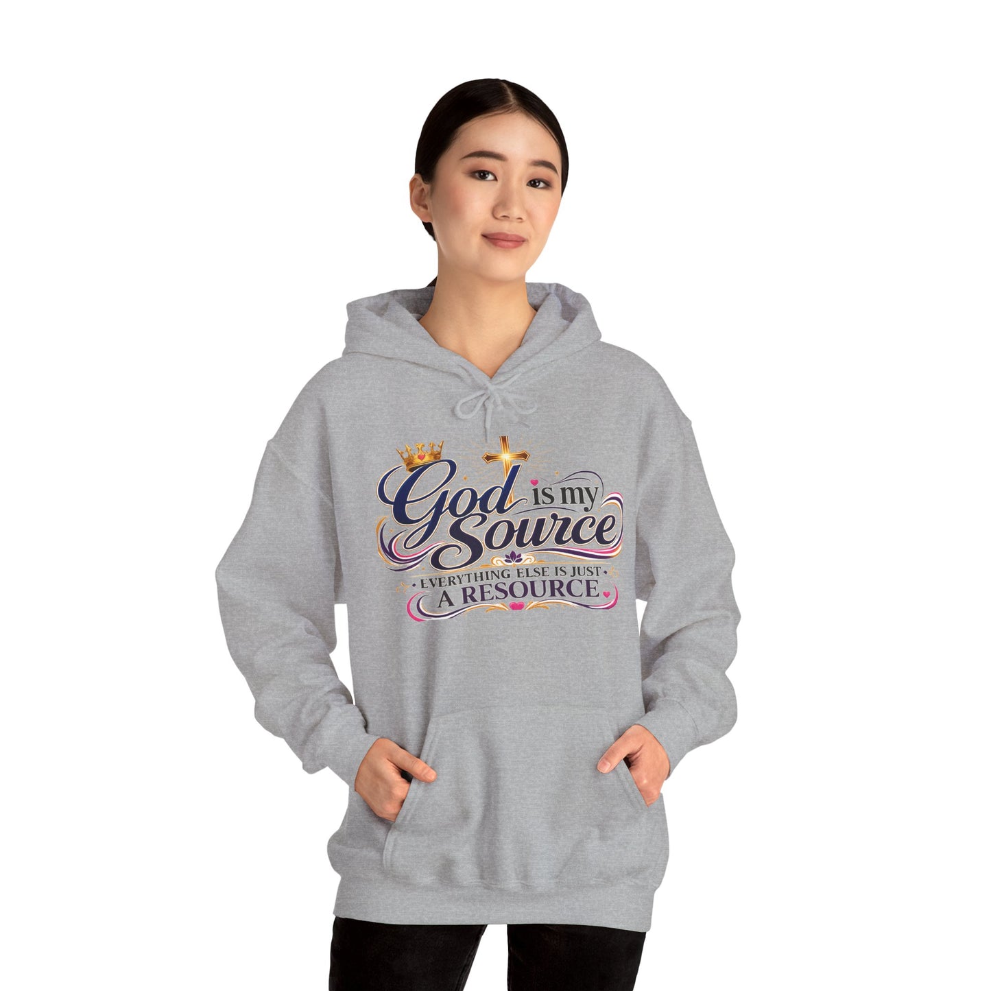 God Is My Source Hoodie | Christian Faith Sweatshirt | Inspirational Pullover