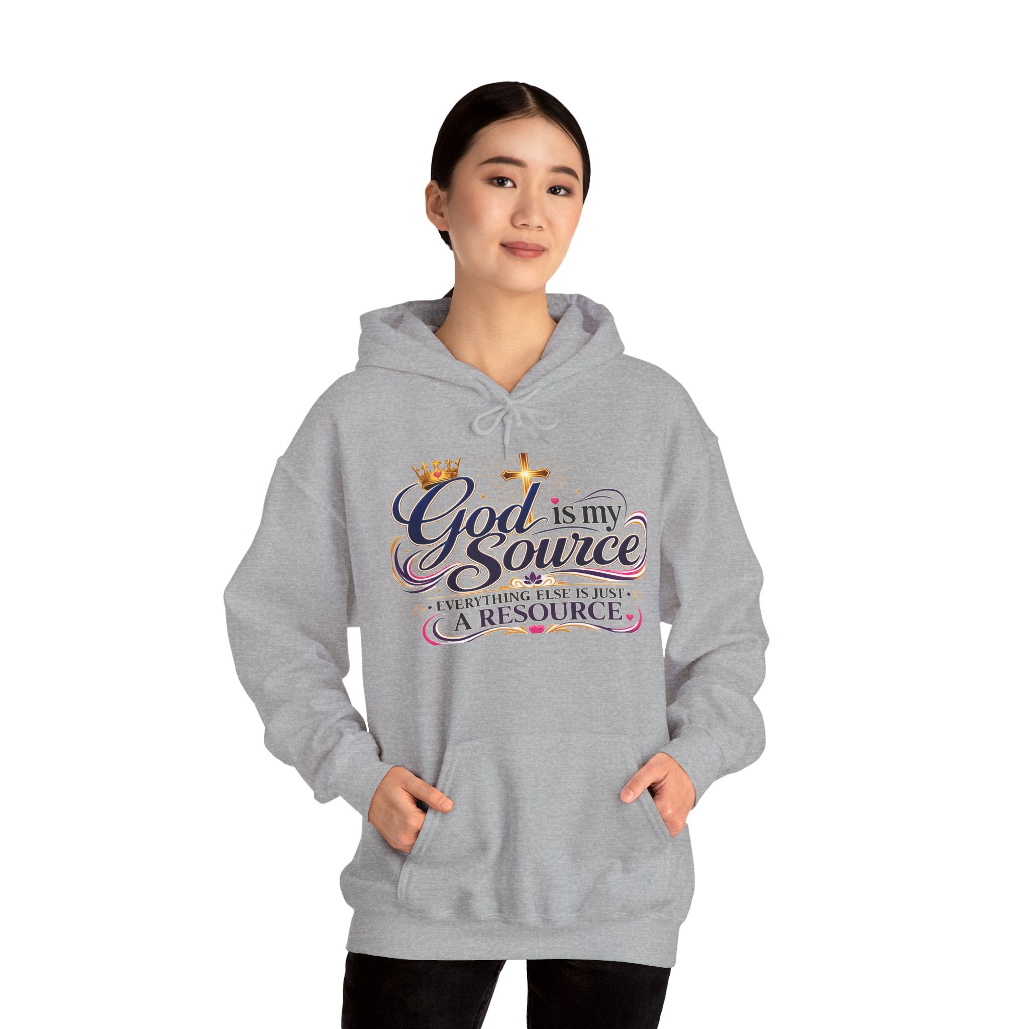 God Is My Source Hoodie | Christian Faith Sweatshirt | Inspirational Pullover