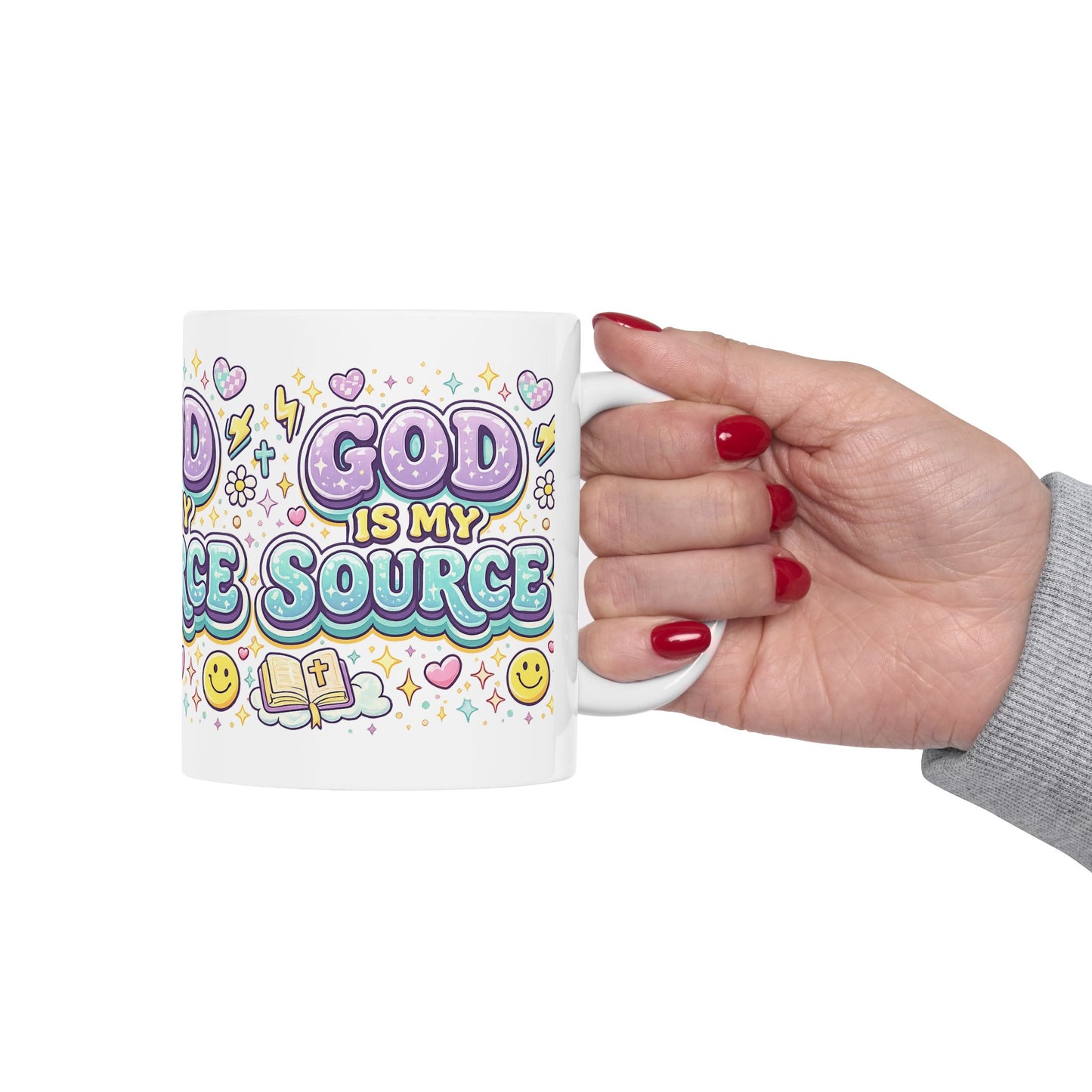 God Is My Source™ Coffee Mug | Inspirational Christian Mug | Faith-Based Gift | Scripture-Inspired Declaration Mug