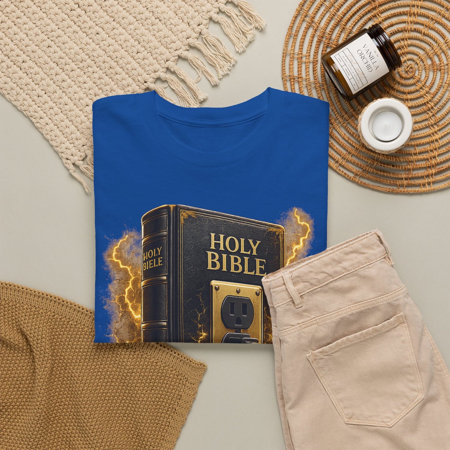 God Is My Source T-Shirt | Holy Bible Power Outlet Christian Tee | Unisex Heavy Cotton Tee