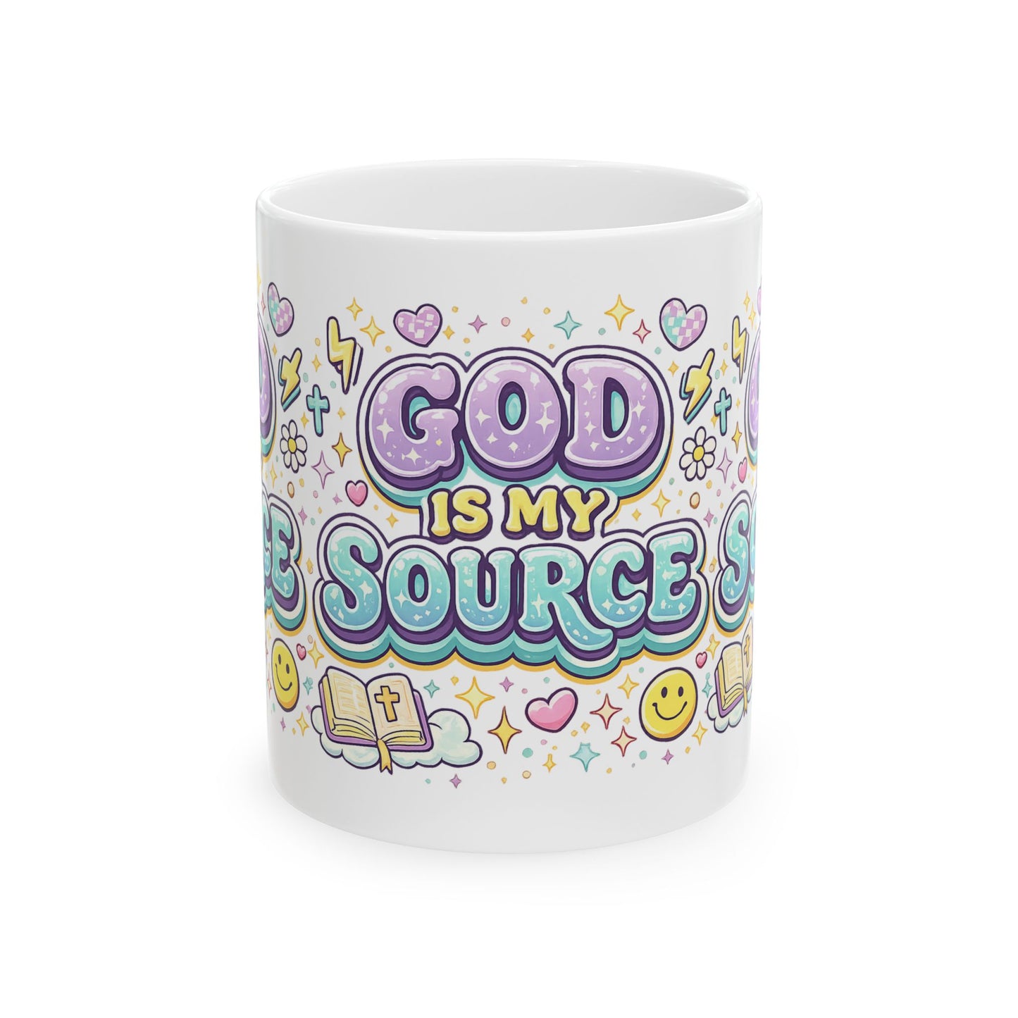 God Is My Source™ Coffee Mug | Inspirational Christian Mug | Faith-Based Gift | Scripture-Inspired Declaration Mug