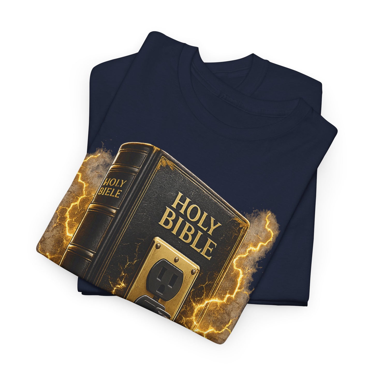 God Is My Source T-Shirt | Holy Bible Power Outlet Christian Tee | Unisex Heavy Cotton Tee