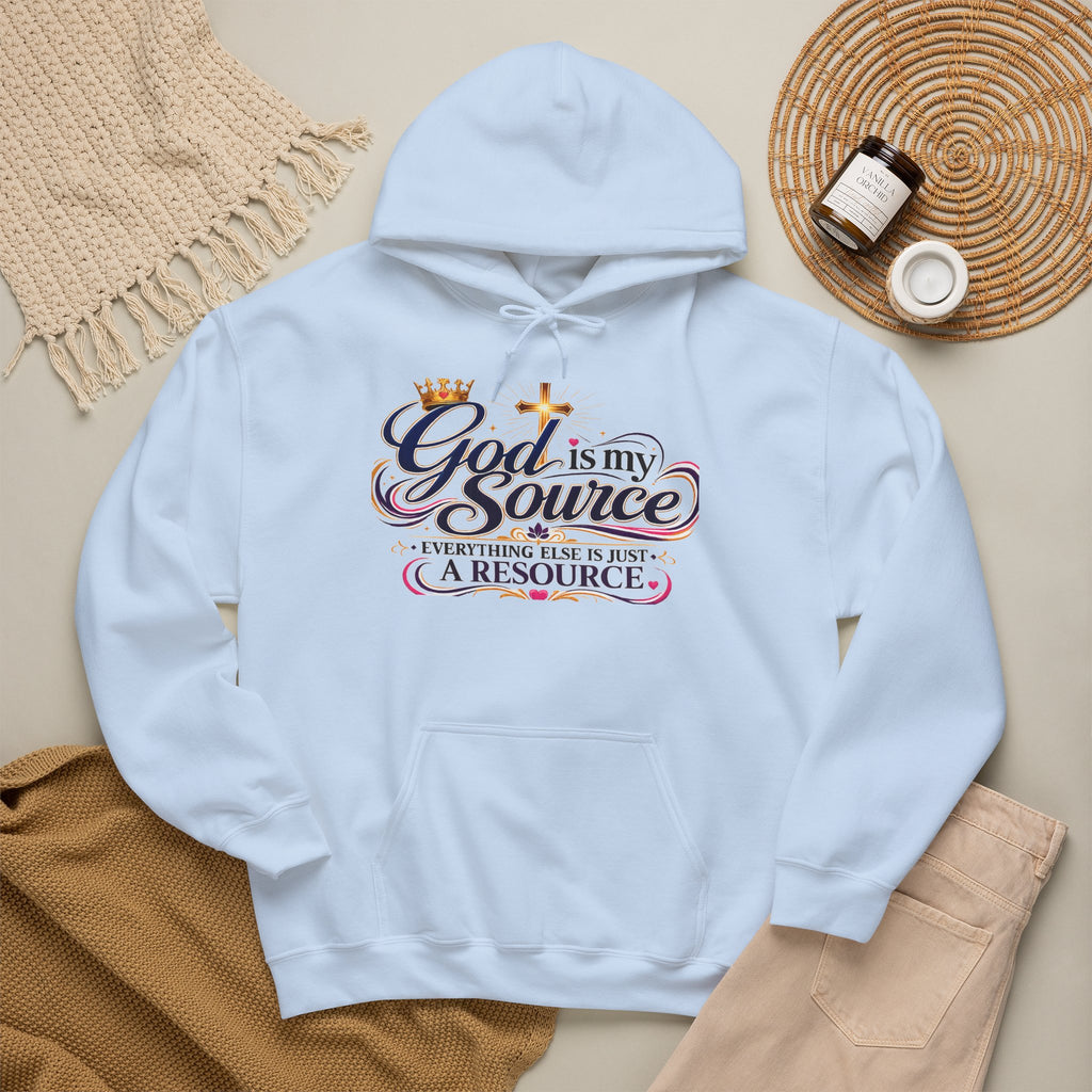God Is My Source Hoodie | Christian Faith Sweatshirt | Inspirational Pullover