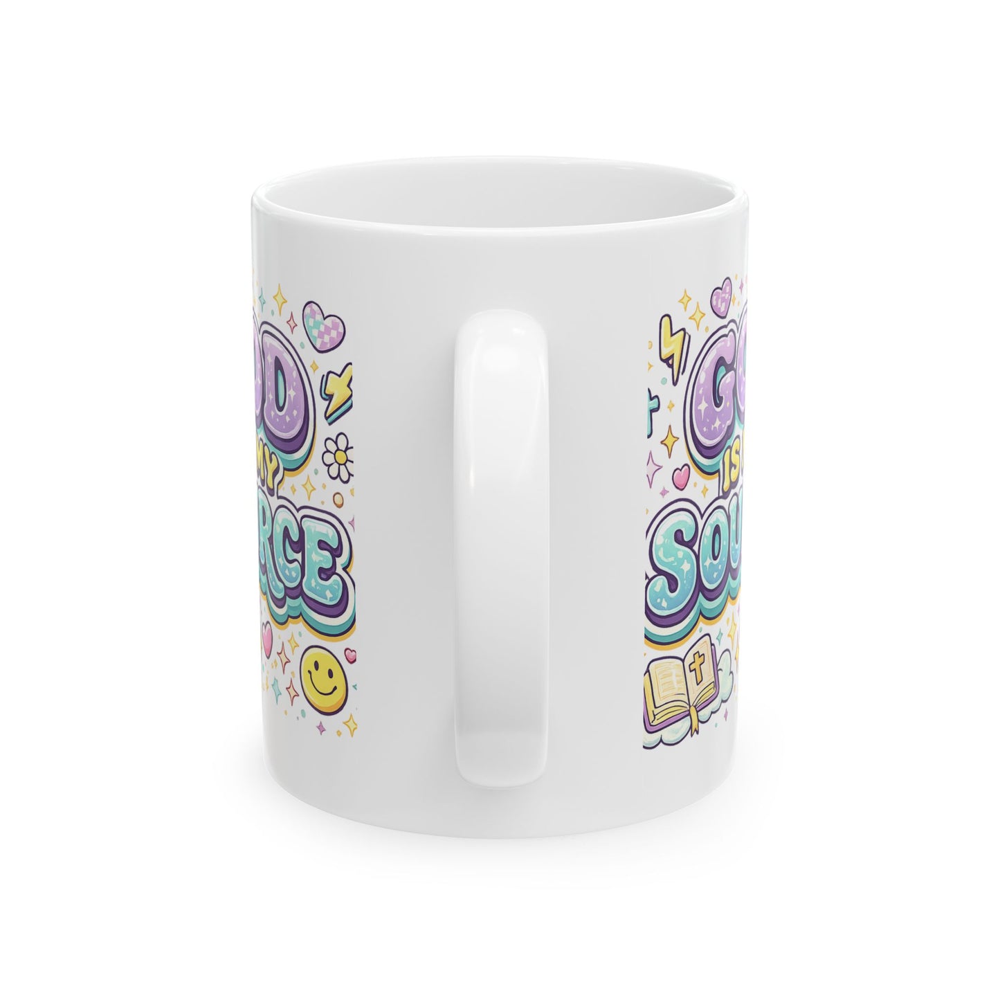 God Is My Source™ Coffee Mug | Inspirational Christian Mug | Faith-Based Gift | Scripture-Inspired Declaration Mug