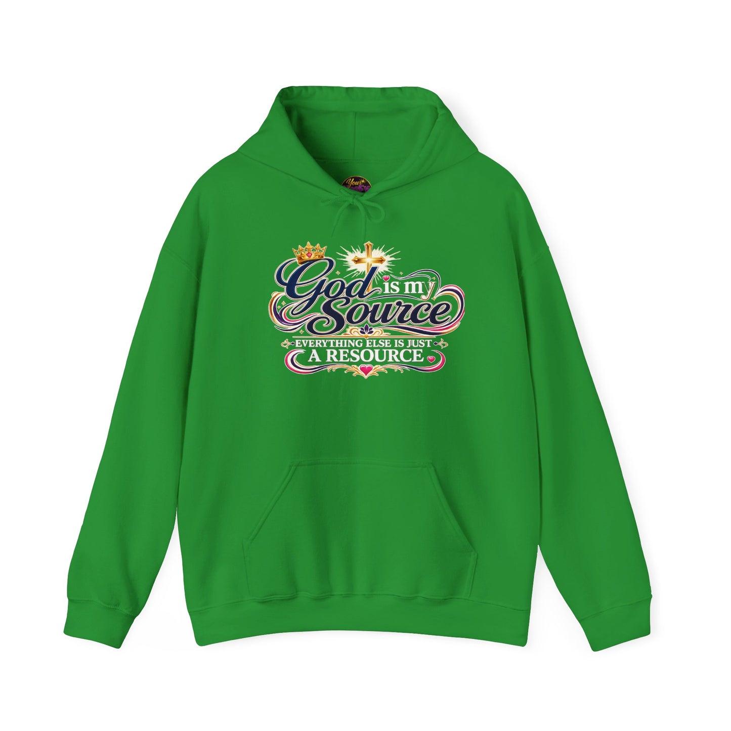 God Is My Source scripture design Hoodie | Christian faith typography