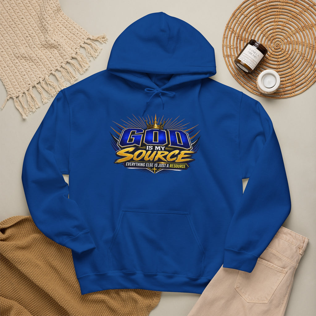 God Is My Source Christian Hoodie | Unisex Graphic Sweatshirt