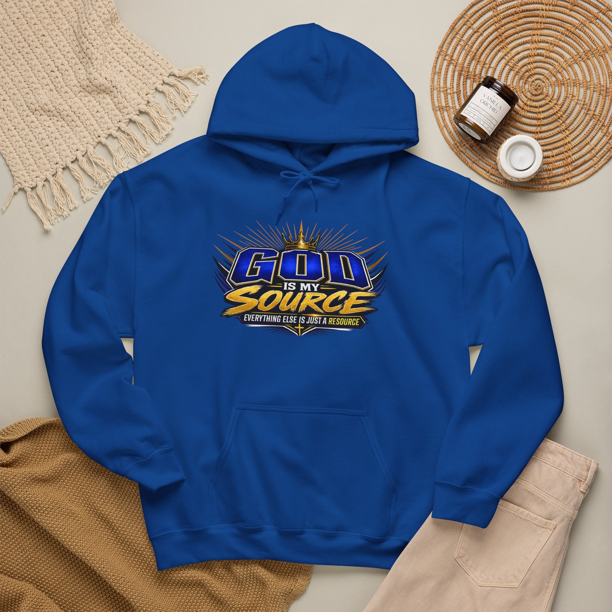 God Is My Source Christian Hoodie | Unisex Graphic Sweatshirt