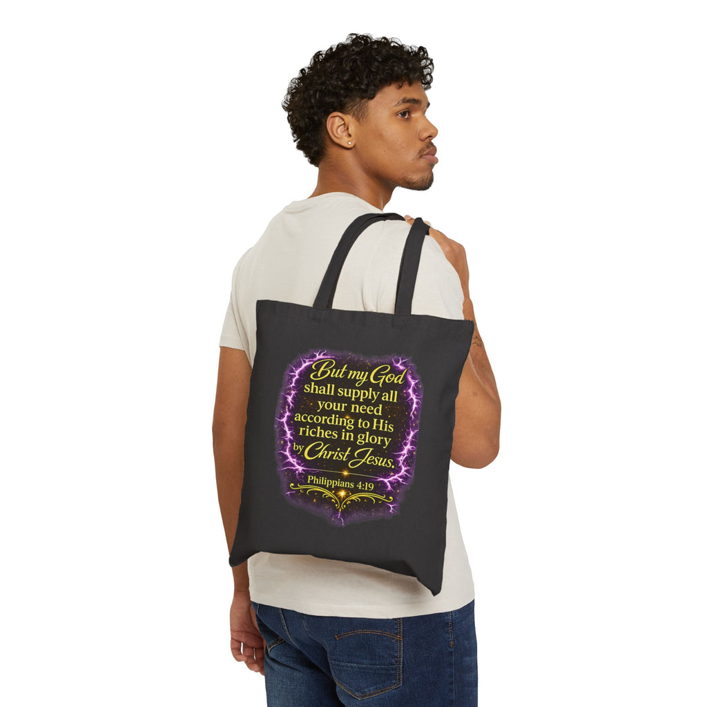 God Is My Source Canvas Tote Bag |Philippians 4:19