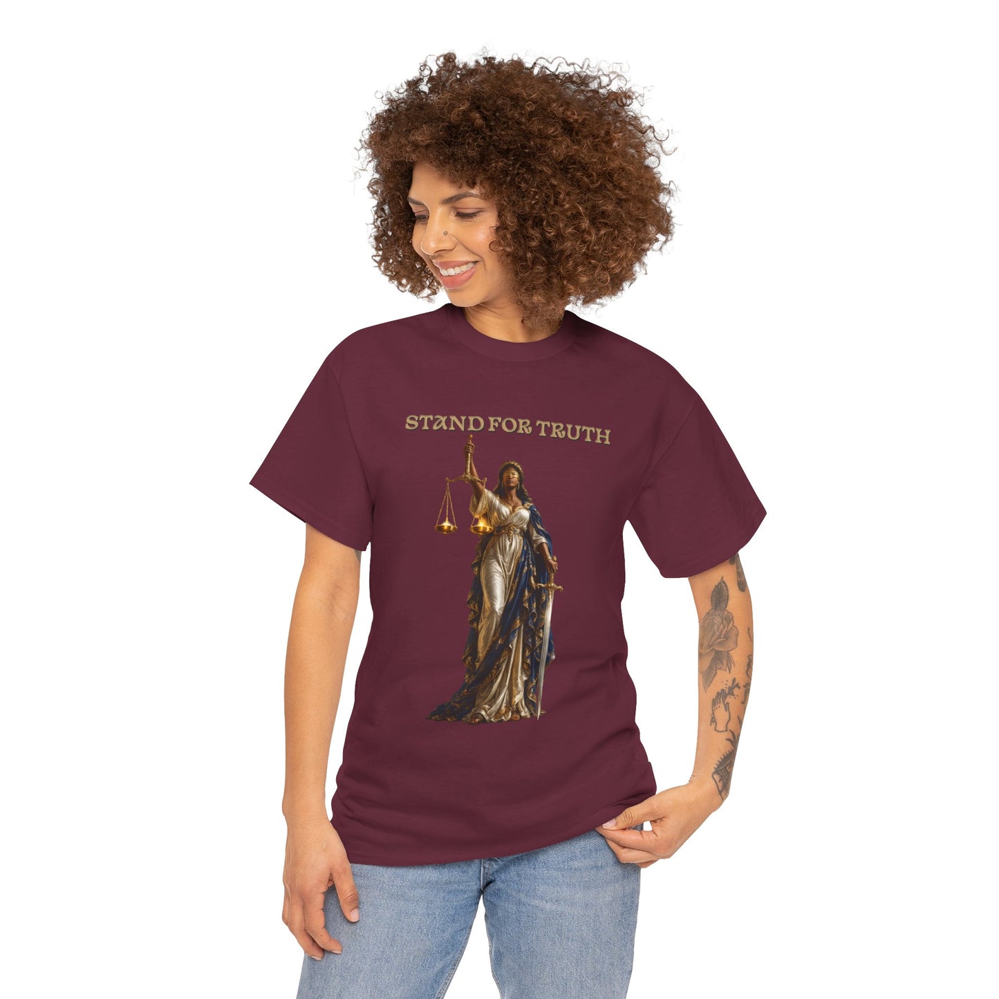 Lady of Justice T-Shirt | Justice Is Truth in Action™ | Scales of Justice Graphic Tee