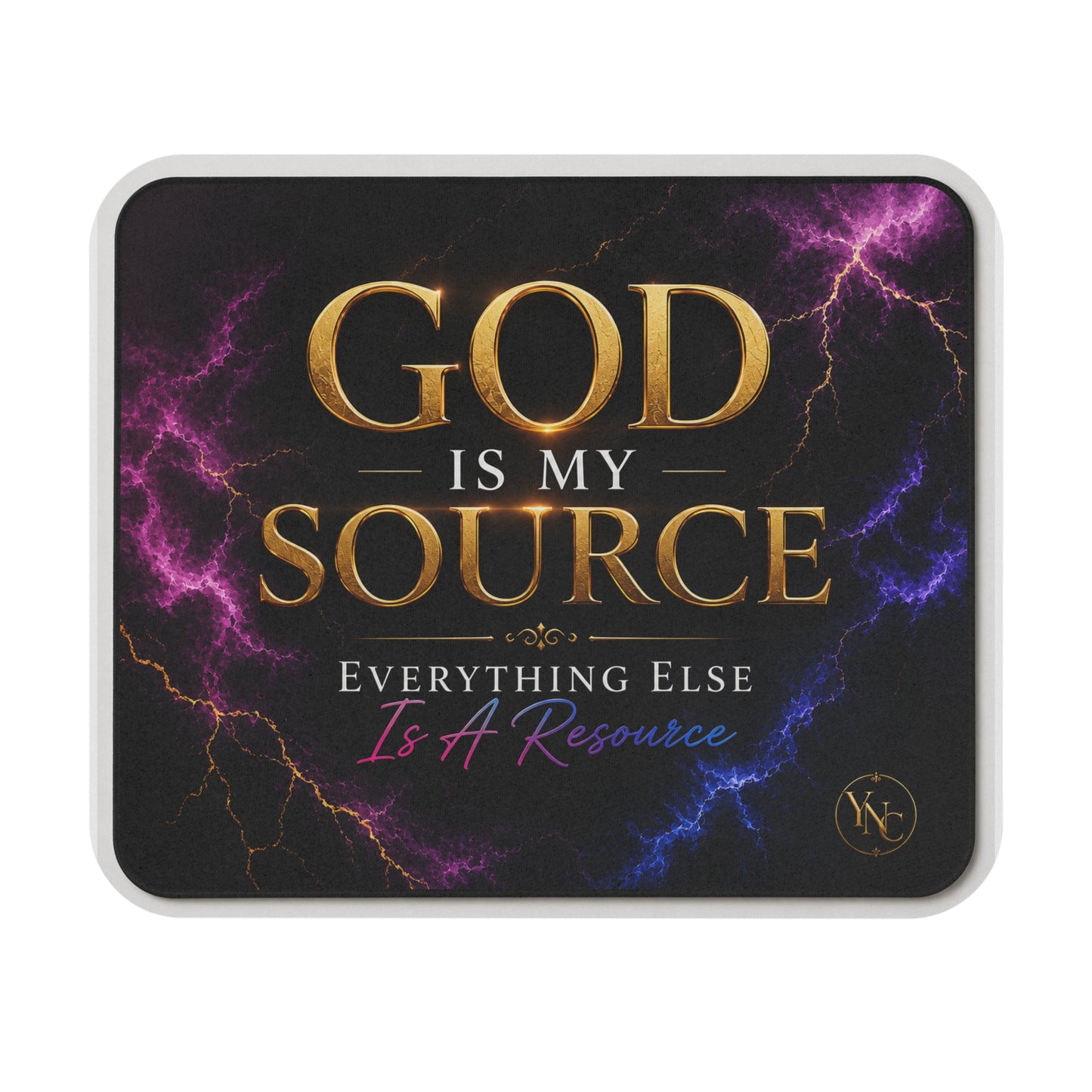 God Is My Source mouse pad | Christian faith desk mat, inspirational scripture