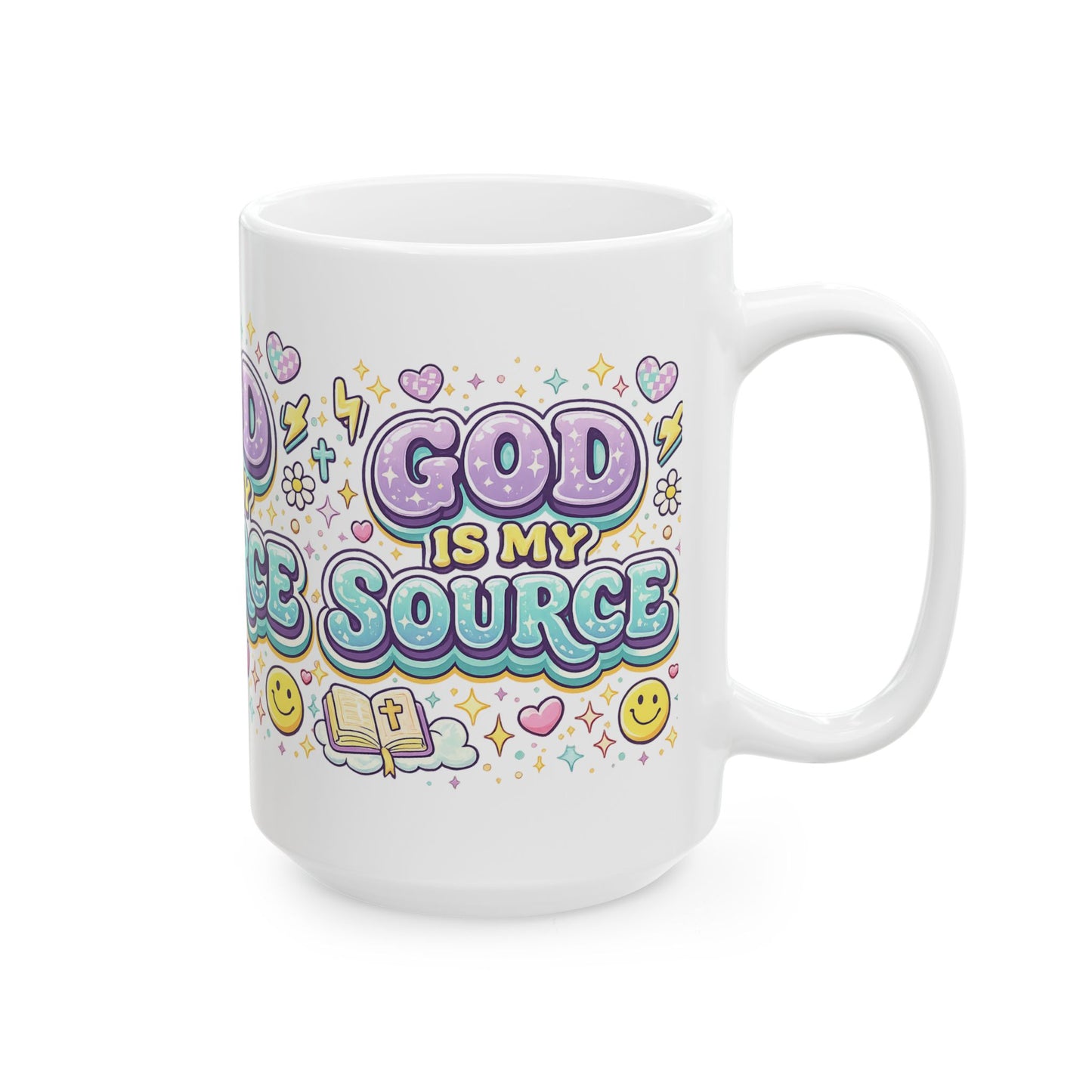 God Is My Source™ Coffee Mug | Inspirational Christian Mug | Faith-Based Gift | Scripture-Inspired Declaration Mug