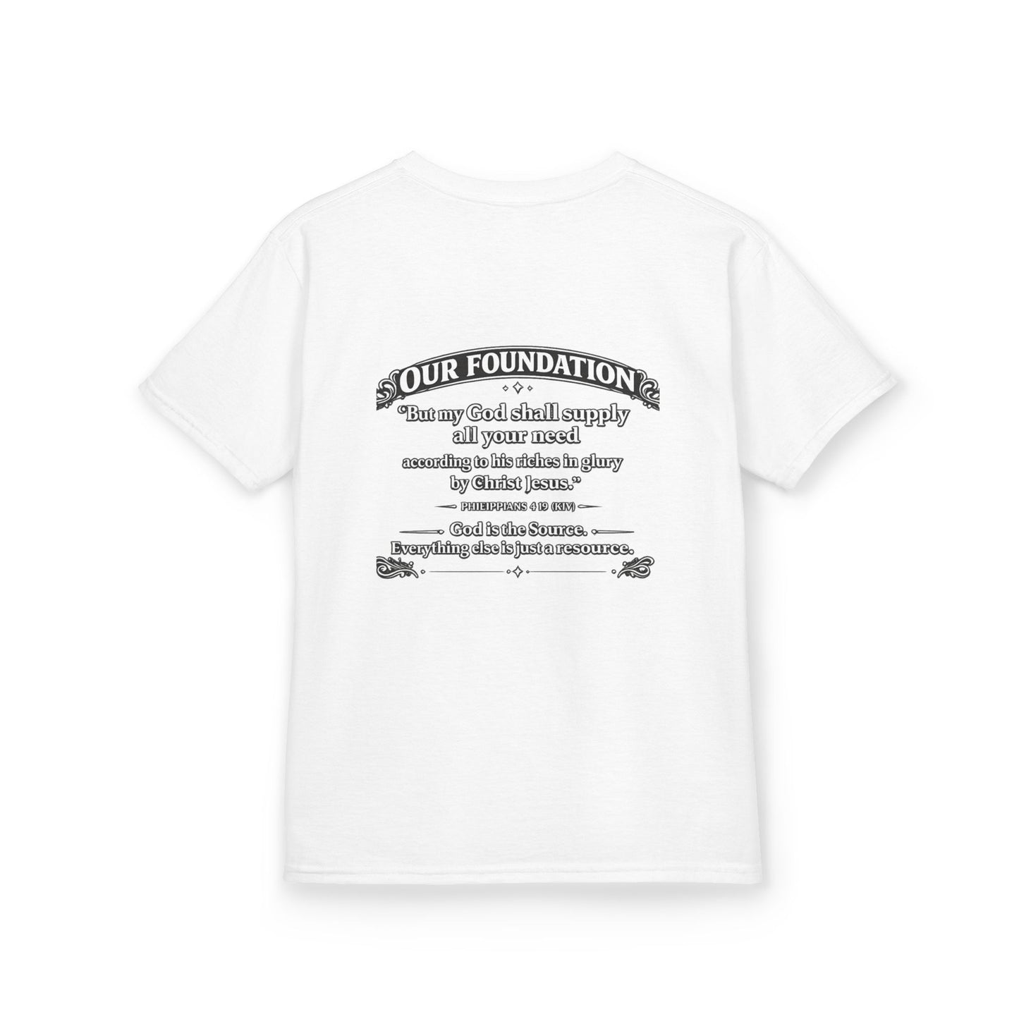 Level Up With God™ Kids Personalized Christian T-Shirt | Upload Your Own Avatar | Faith-Based Custom Tee