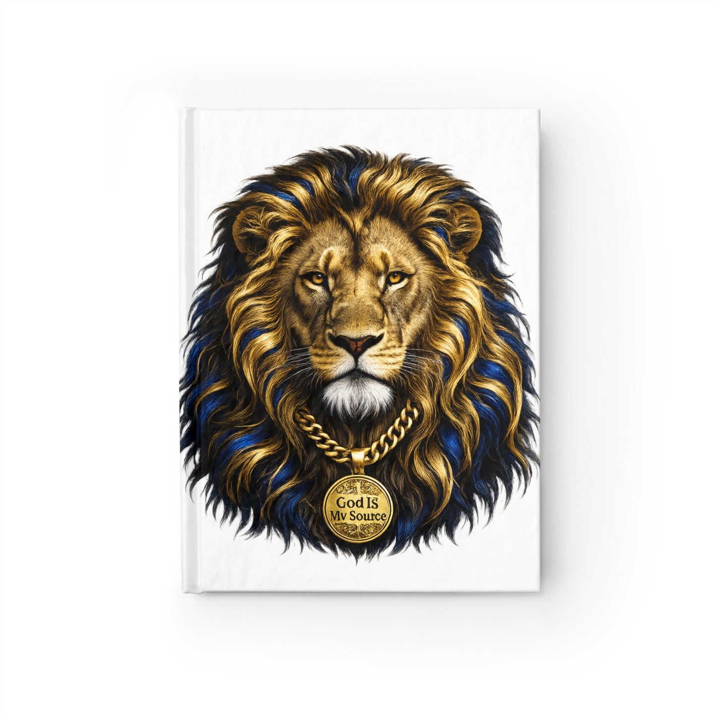 Copy of God Is My Source Lion Journal | Christian Hardcover Notebook | Ruled Line Writing Notebook