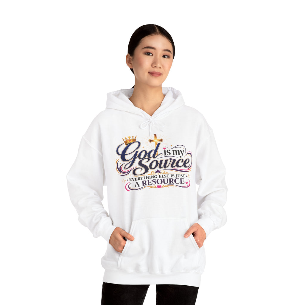 God Is My Source Hoodie | Christian Faith Sweatshirt | Inspirational Pullover