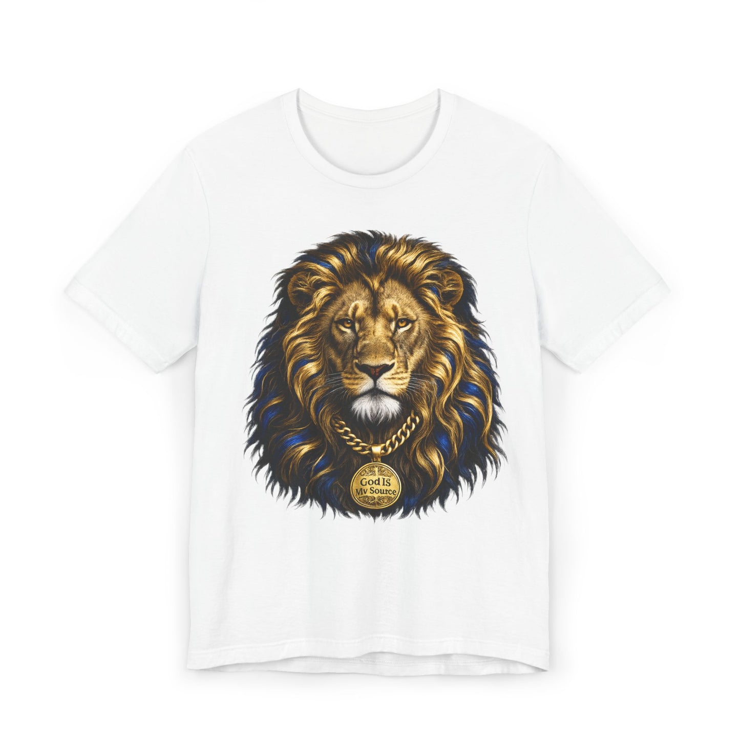 God Is My Source Lion T-Shirt | Christian Unisex Jersey Tee | Faith-Inspired Graphic Shirt