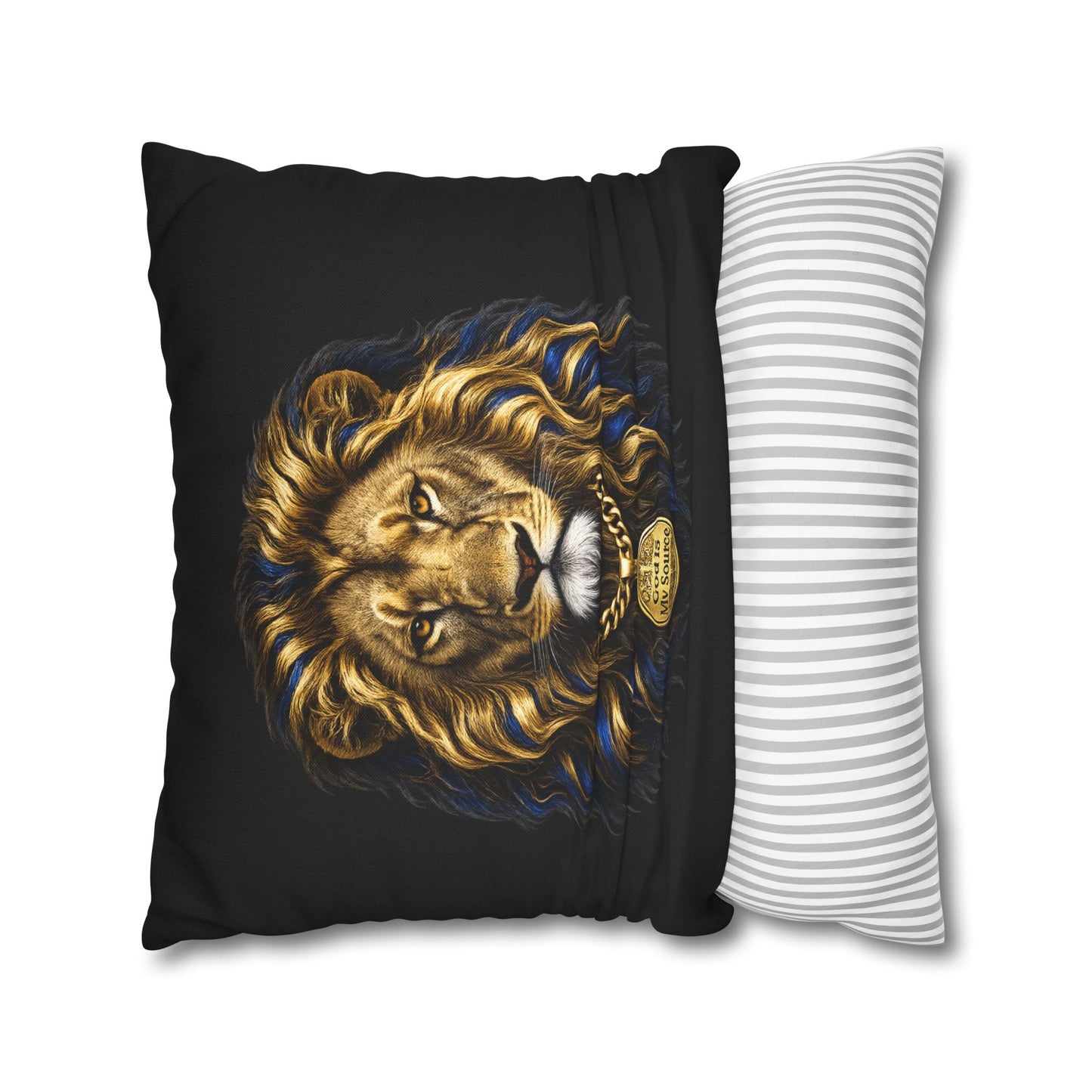 God Is My Source Lion Pillow Cover | Christian Decorative Throw Pillow Cover | Faith-Inspired Home Décor | Double-Sided Print