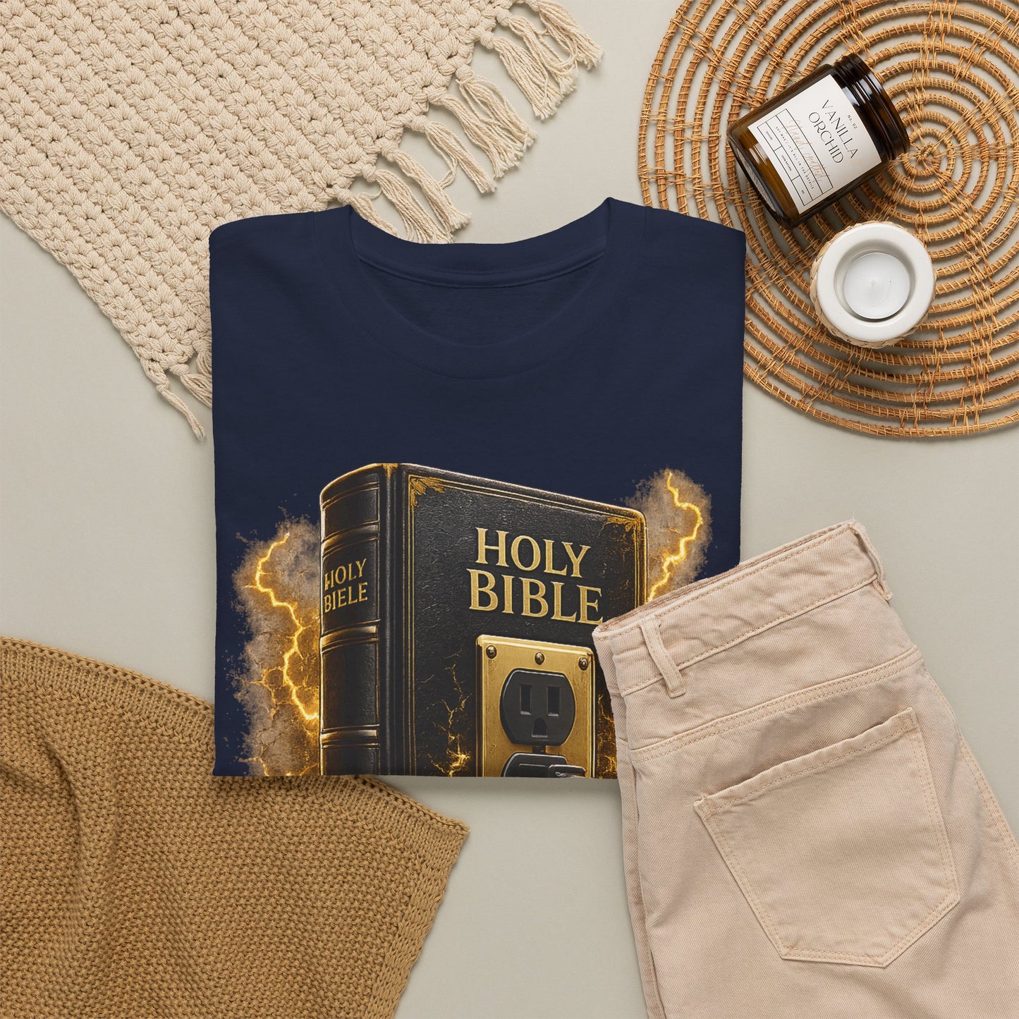 God Is My Source T-Shirt | Holy Bible Power Outlet Christian Tee | Unisex Heavy Cotton Tee