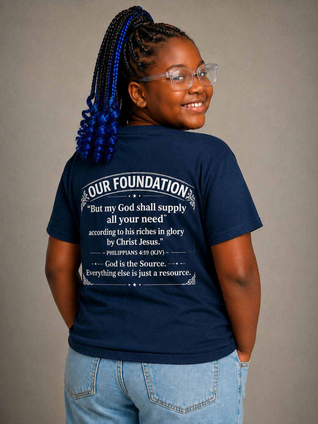 Level Up With God™ Kids Personalized Christian T-Shirt | Upload Your Own Avatar | Faith-Based Custom Tee