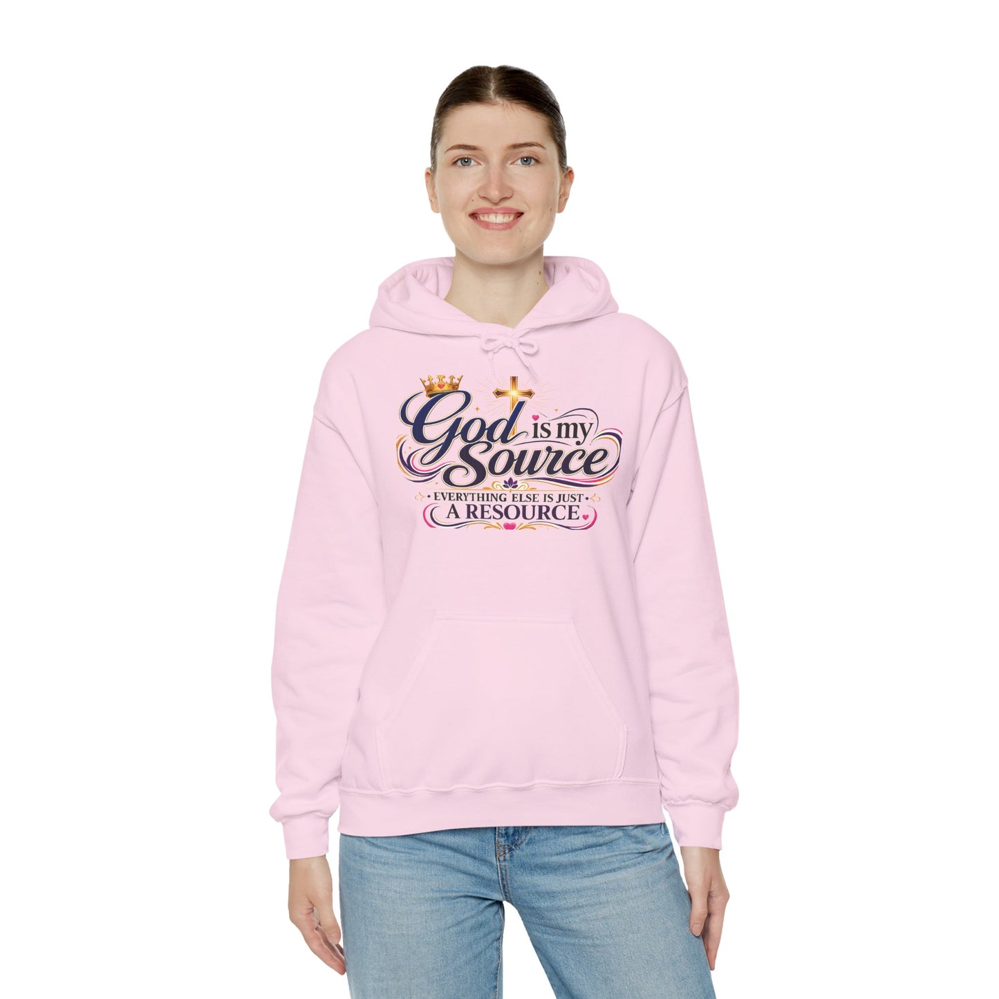 God Is My Source Hoodie | Christian Faith Sweatshirt | Inspirational Pullover