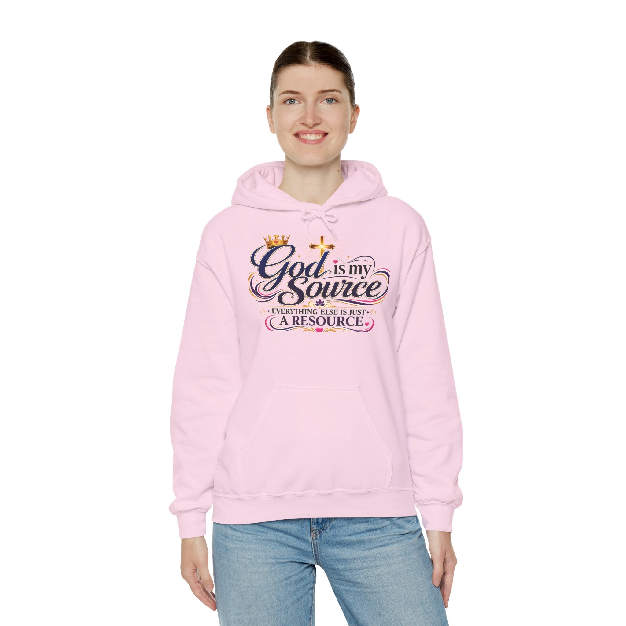 God Is My Source Hoodie | Christian Faith Sweatshirt | Inspirational Pullover