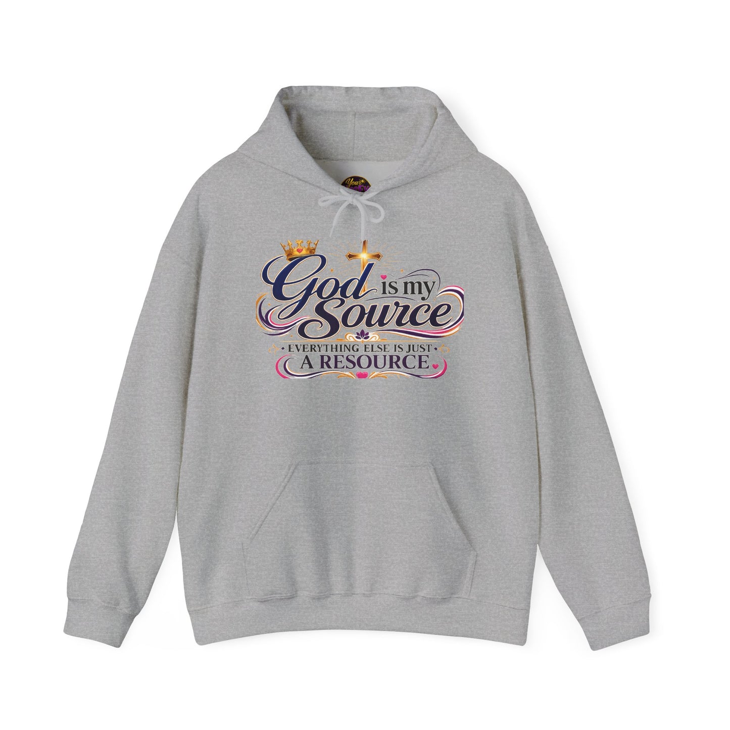 God Is My Source Hoodie | Christian Faith Sweatshirt | Inspirational Pullover
