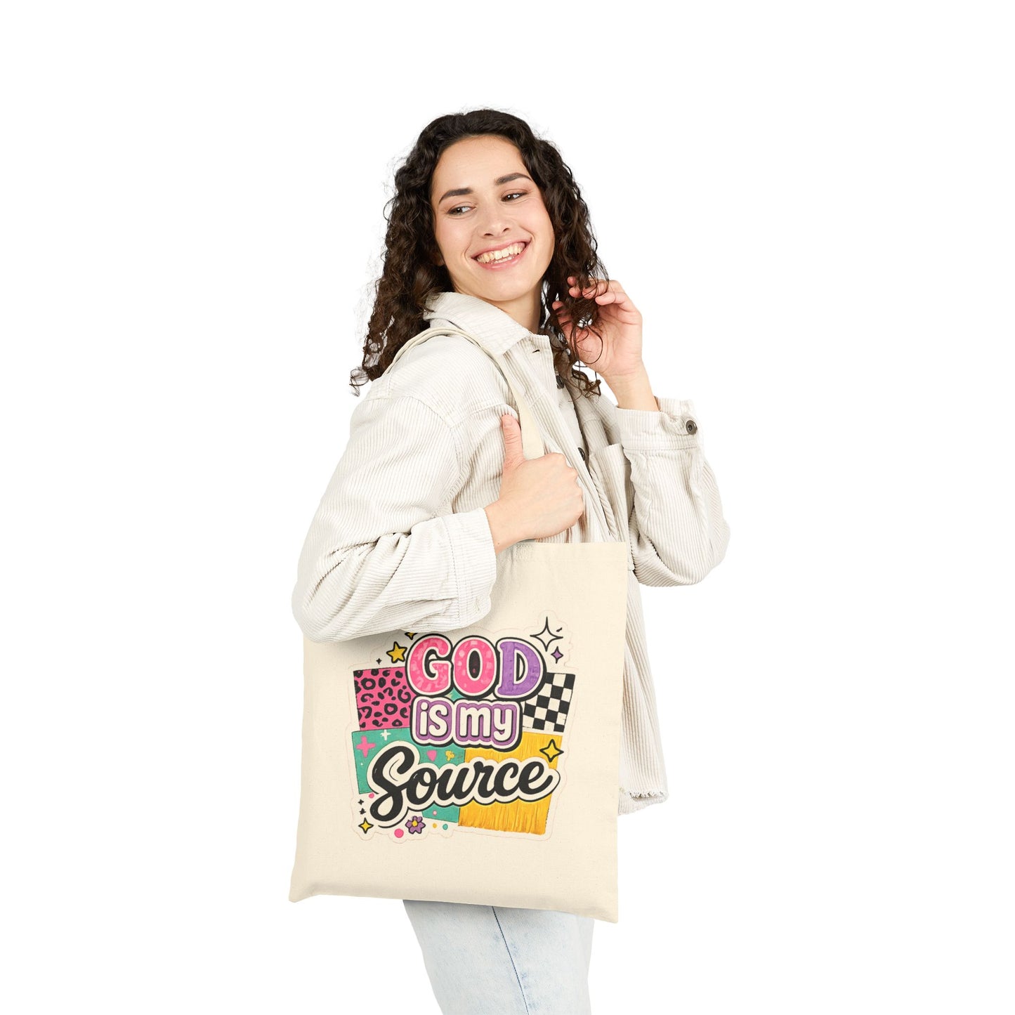 God Is My Source™ Canvas Tote Bag