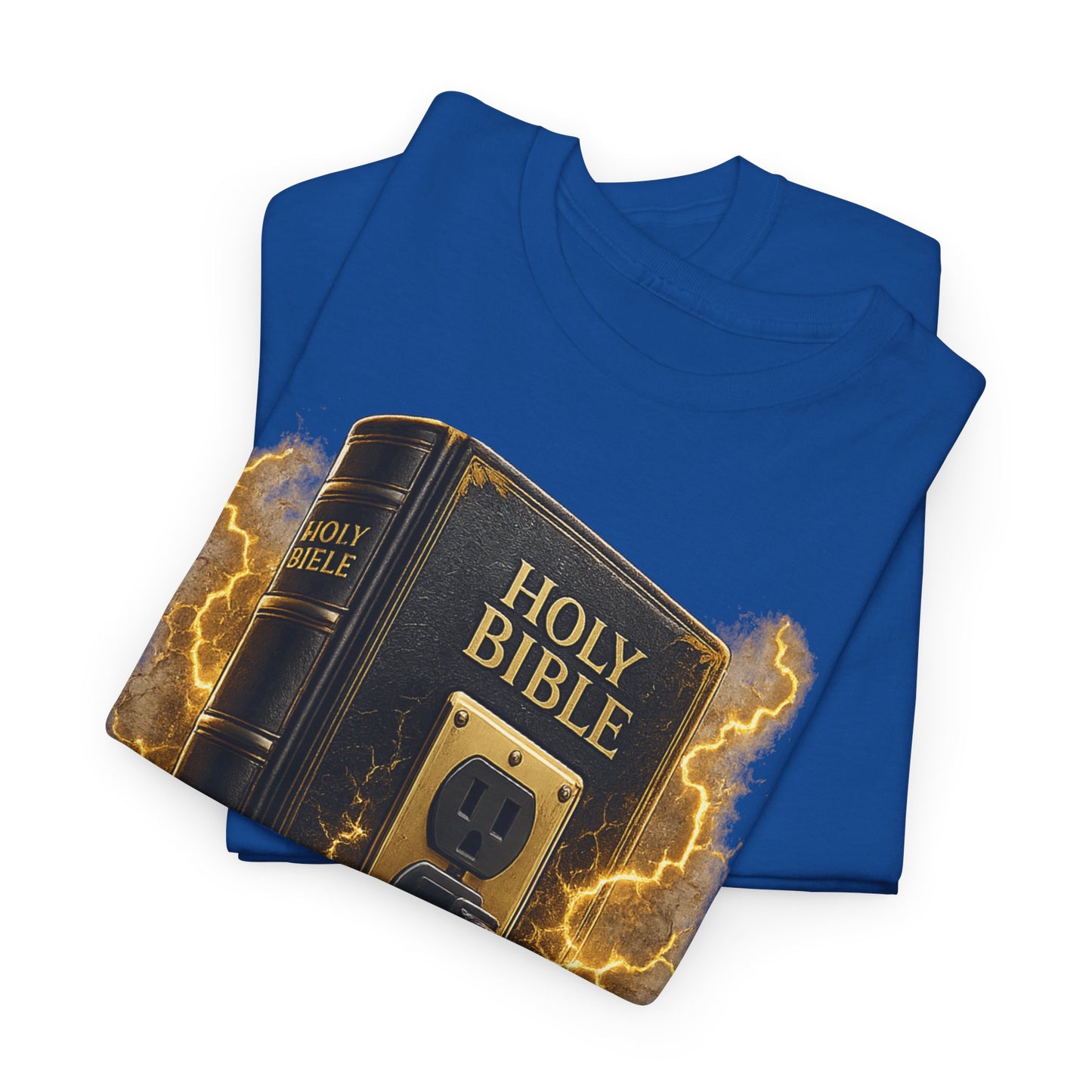 God Is My Source T-Shirt | Holy Bible Power Outlet Christian Tee | Unisex Heavy Cotton Tee