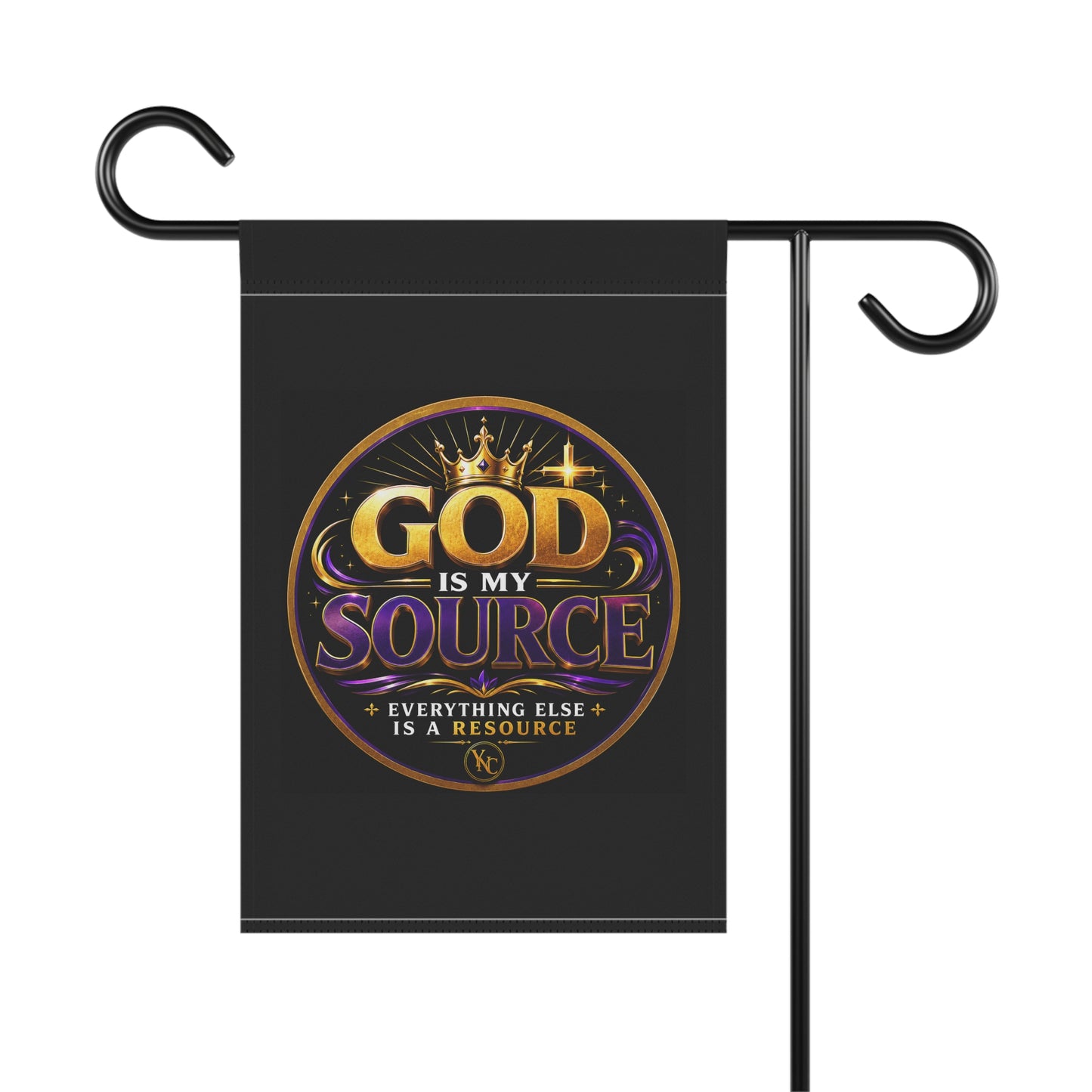 God Is My Source Garden Flag | Christian Yard Banner | Inspirational Outdoor Faith Decor | Double-Sided House Flag